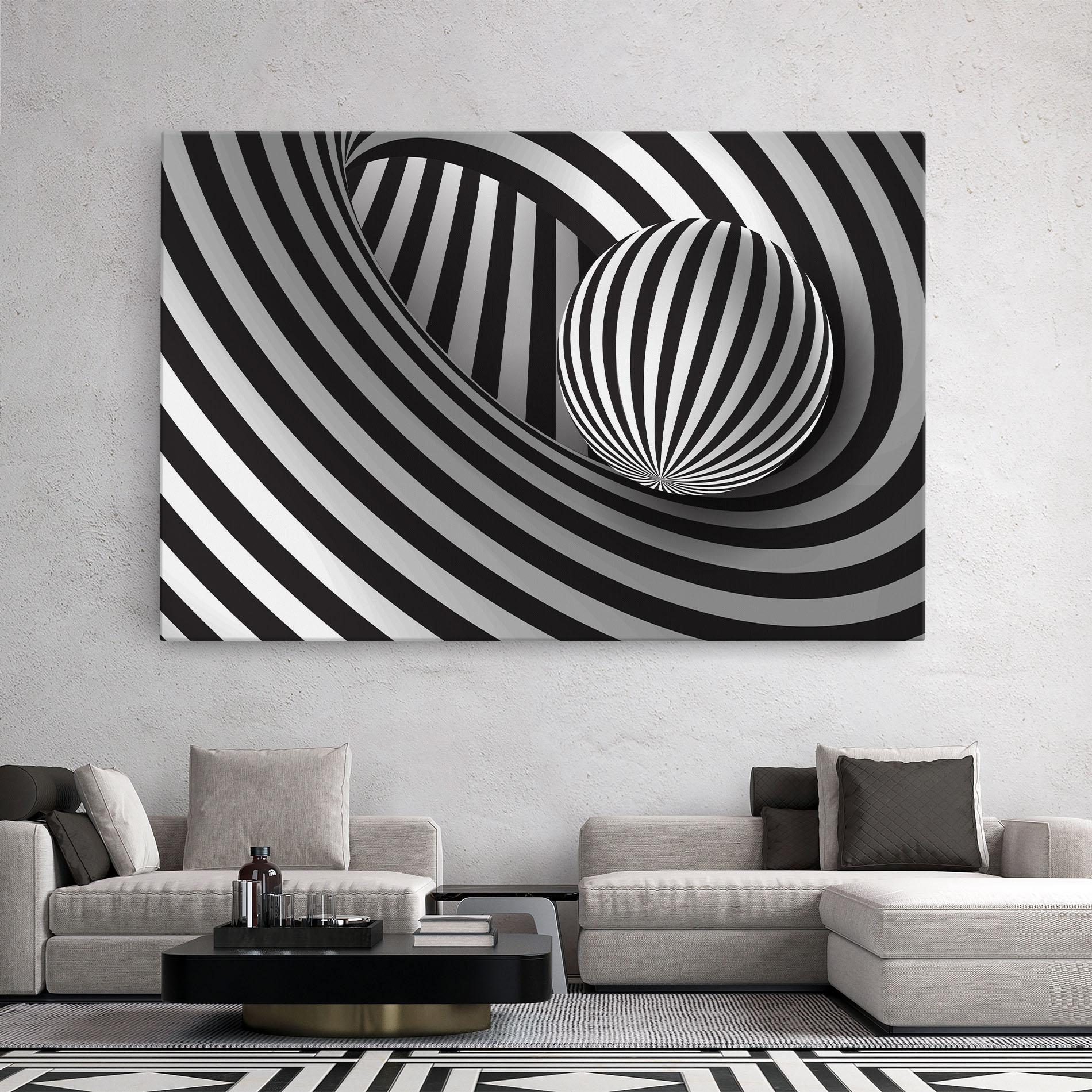 Leinwandbild 3d Zebra Ball mockup 2
