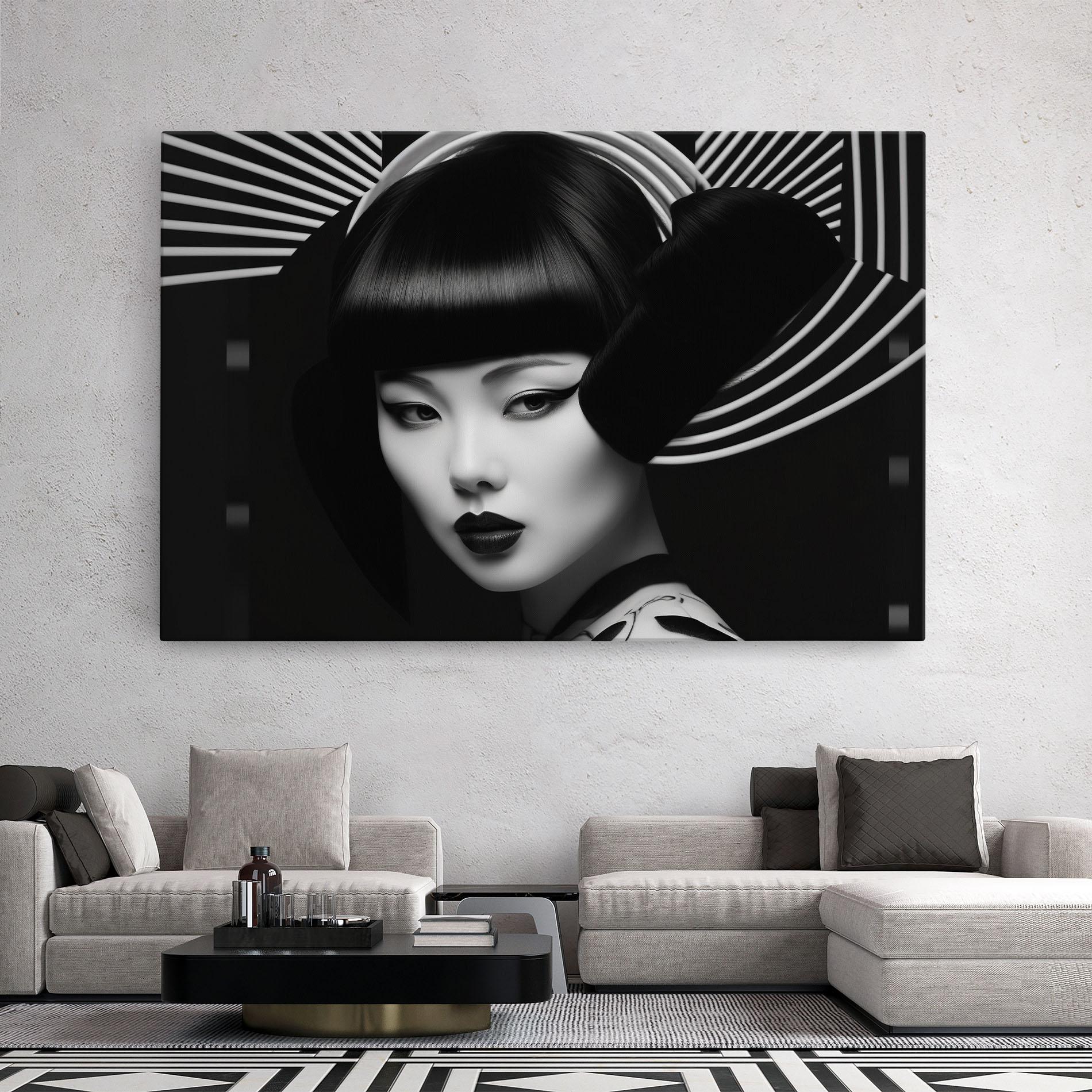 Leinwandbild Abstract Asian Woman mockup 2