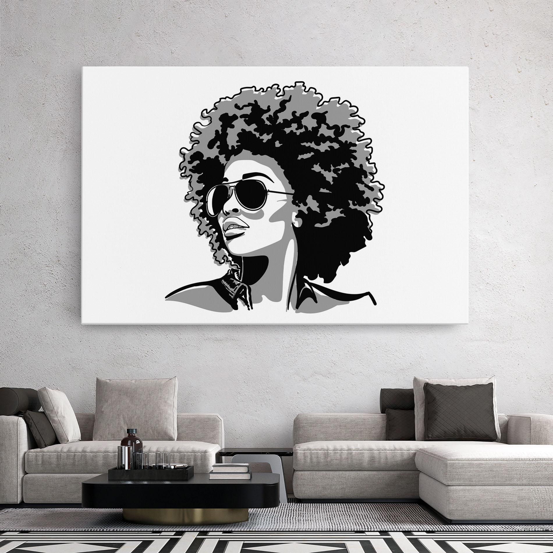 Leinwandbild Black Grasses mockup 2