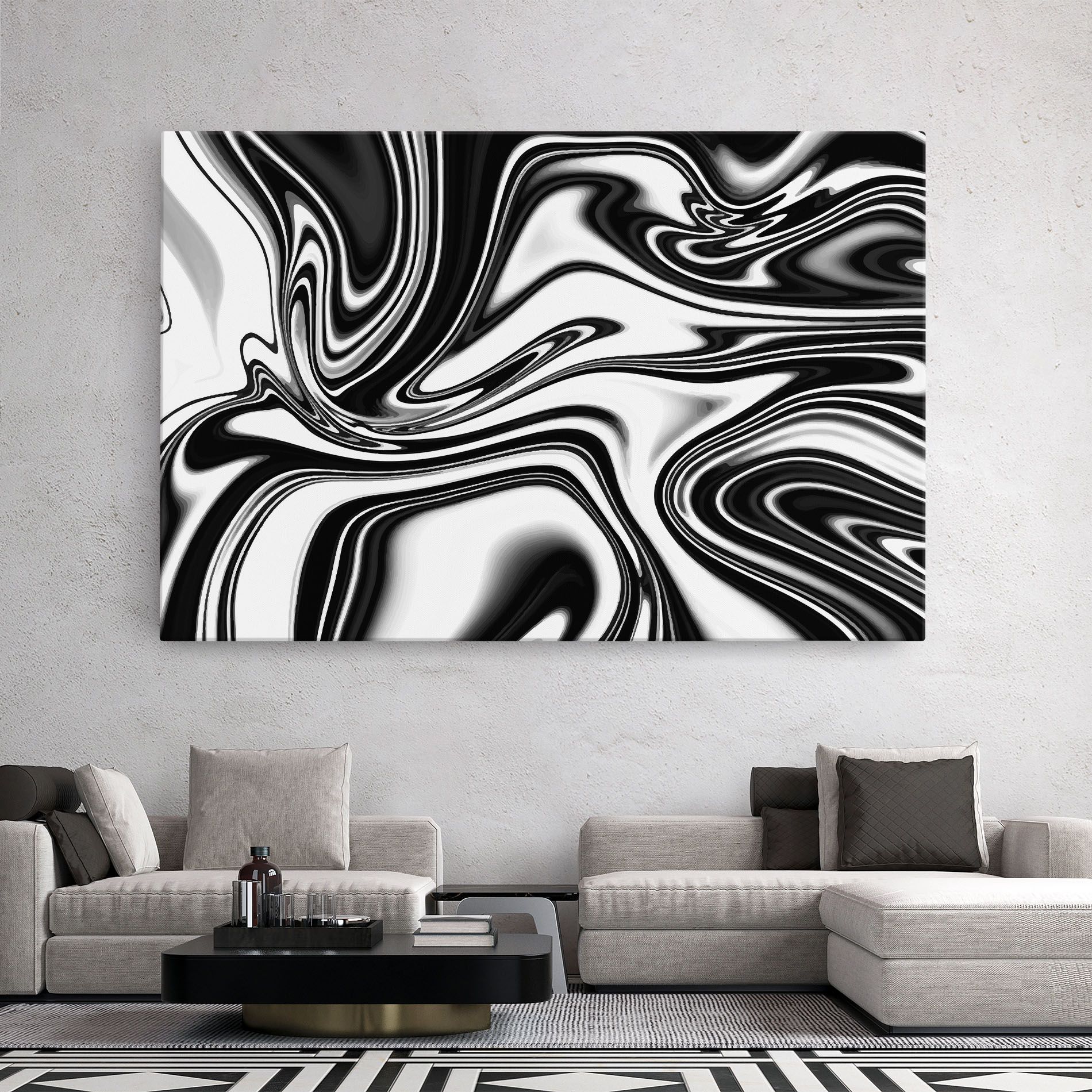 Black White Liquid mockup 2