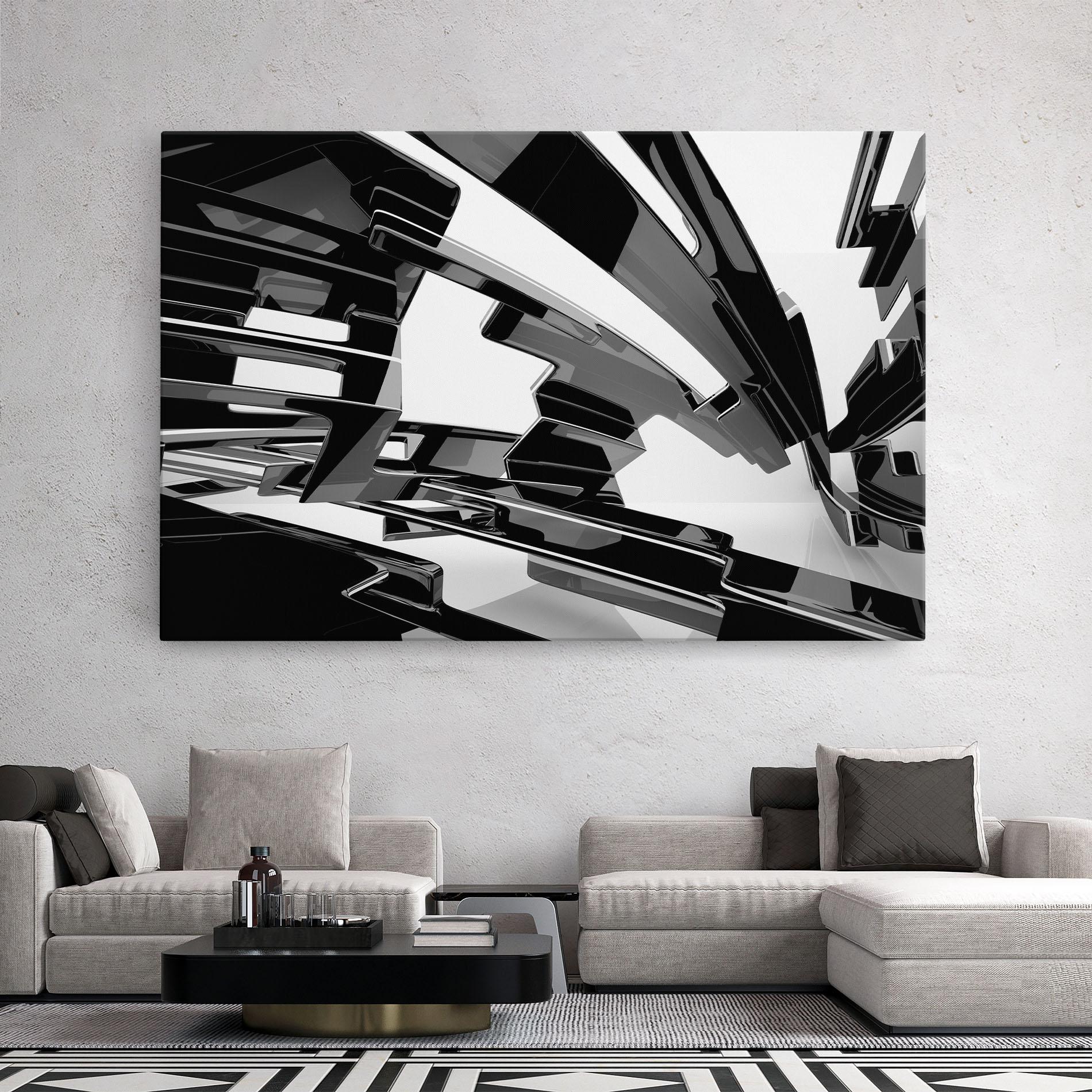Leinwandbild Glossy Sculpture mockup 2