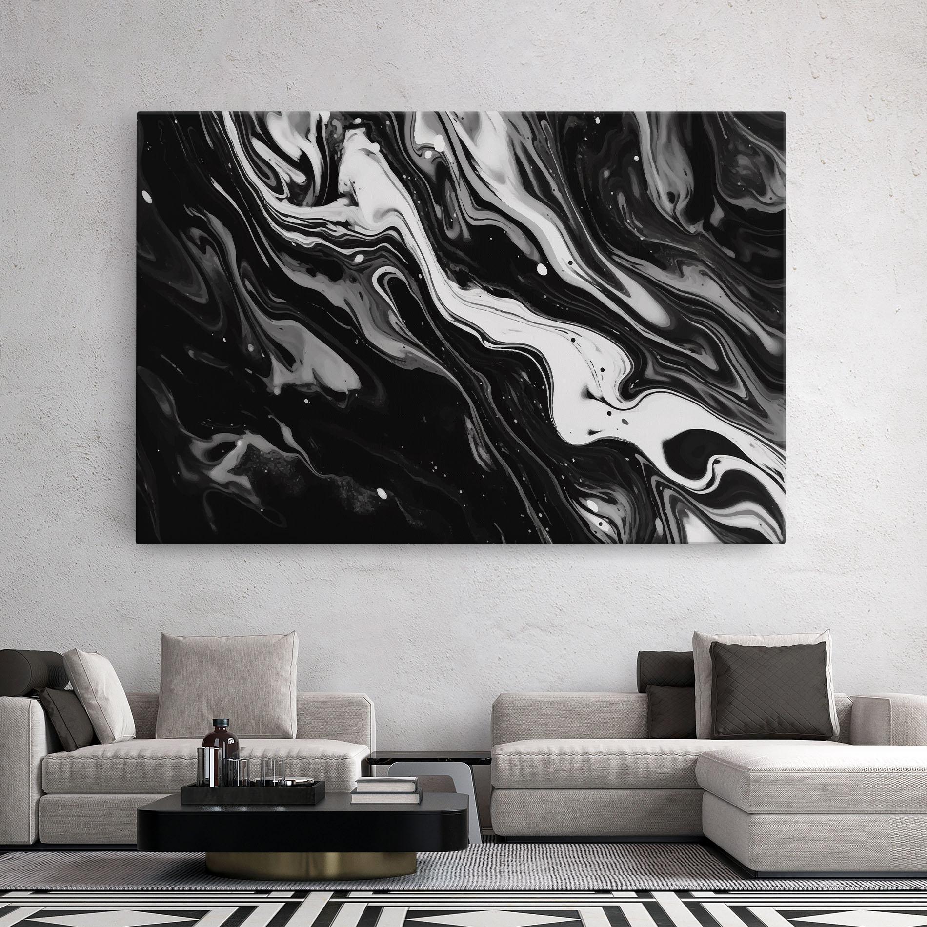 Leinwandbild Grey Art Marble mockup 2