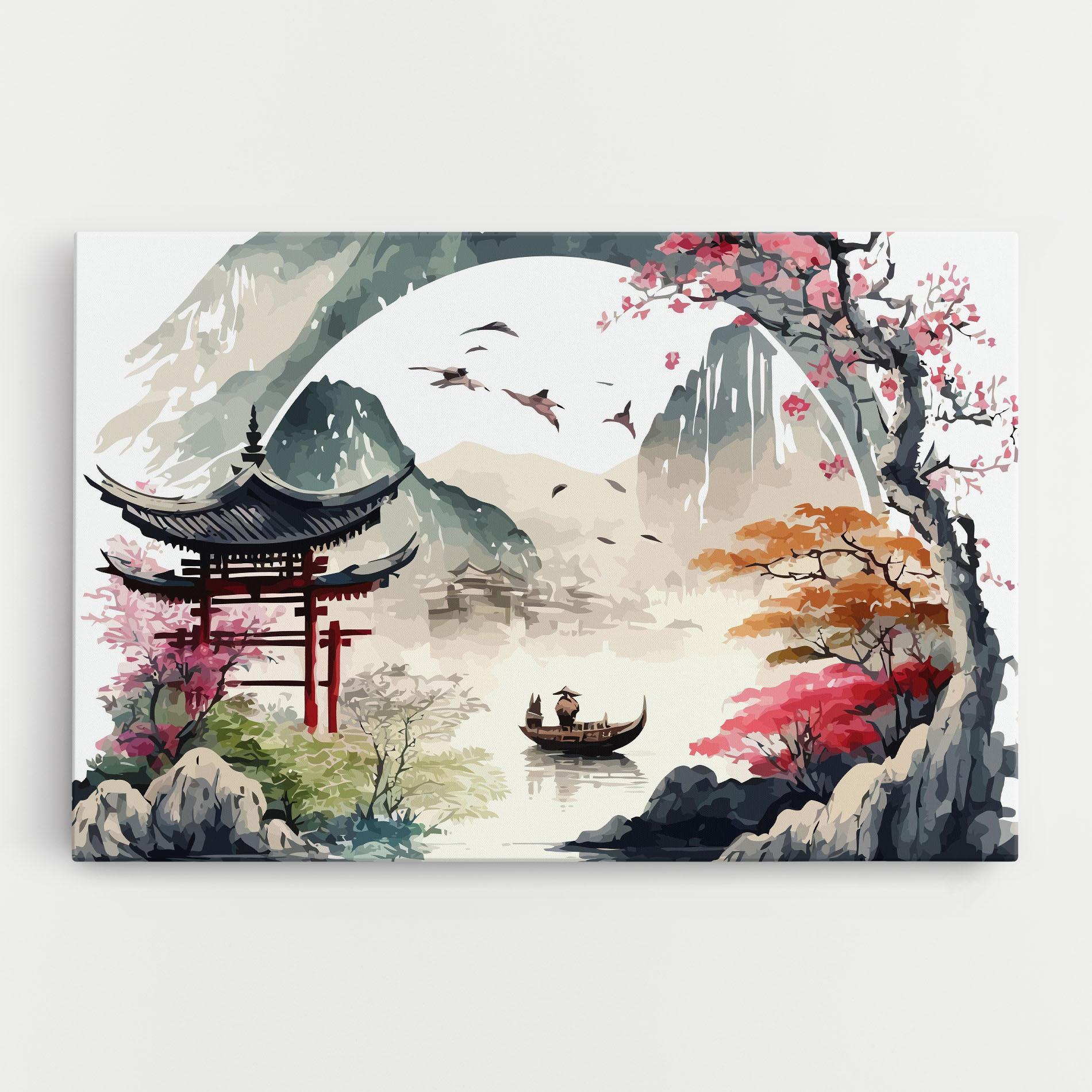 Leinwandbild Beautiful Asiatic View mockup 0