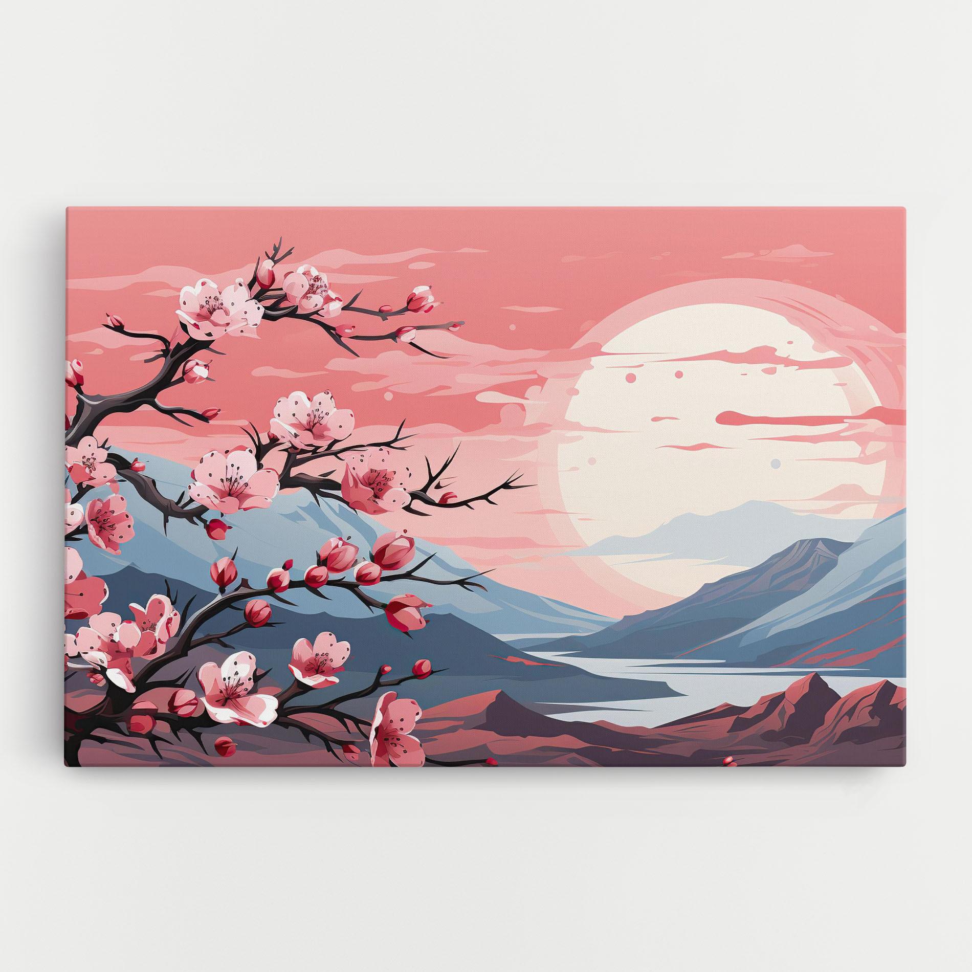 Leinwandbild Chinese Cherry Blossoms mockup 0