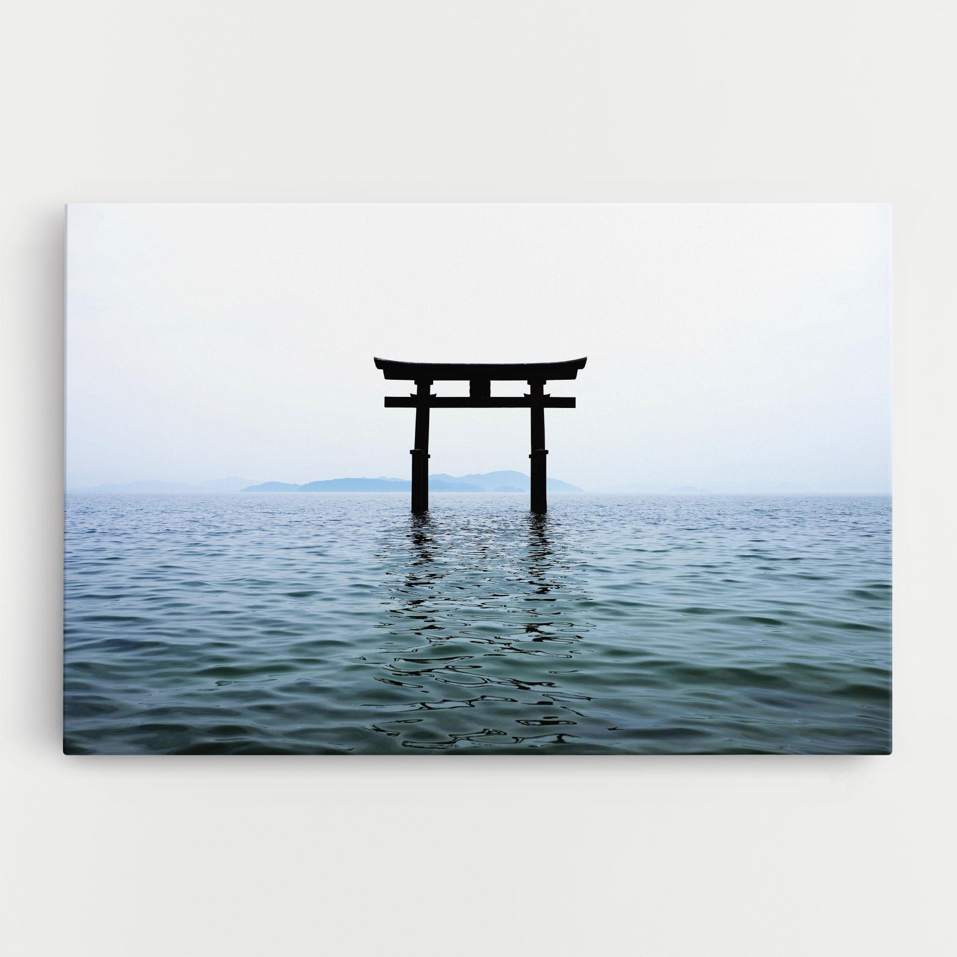 Leinwandbild Japan Lake Gate mockup 0