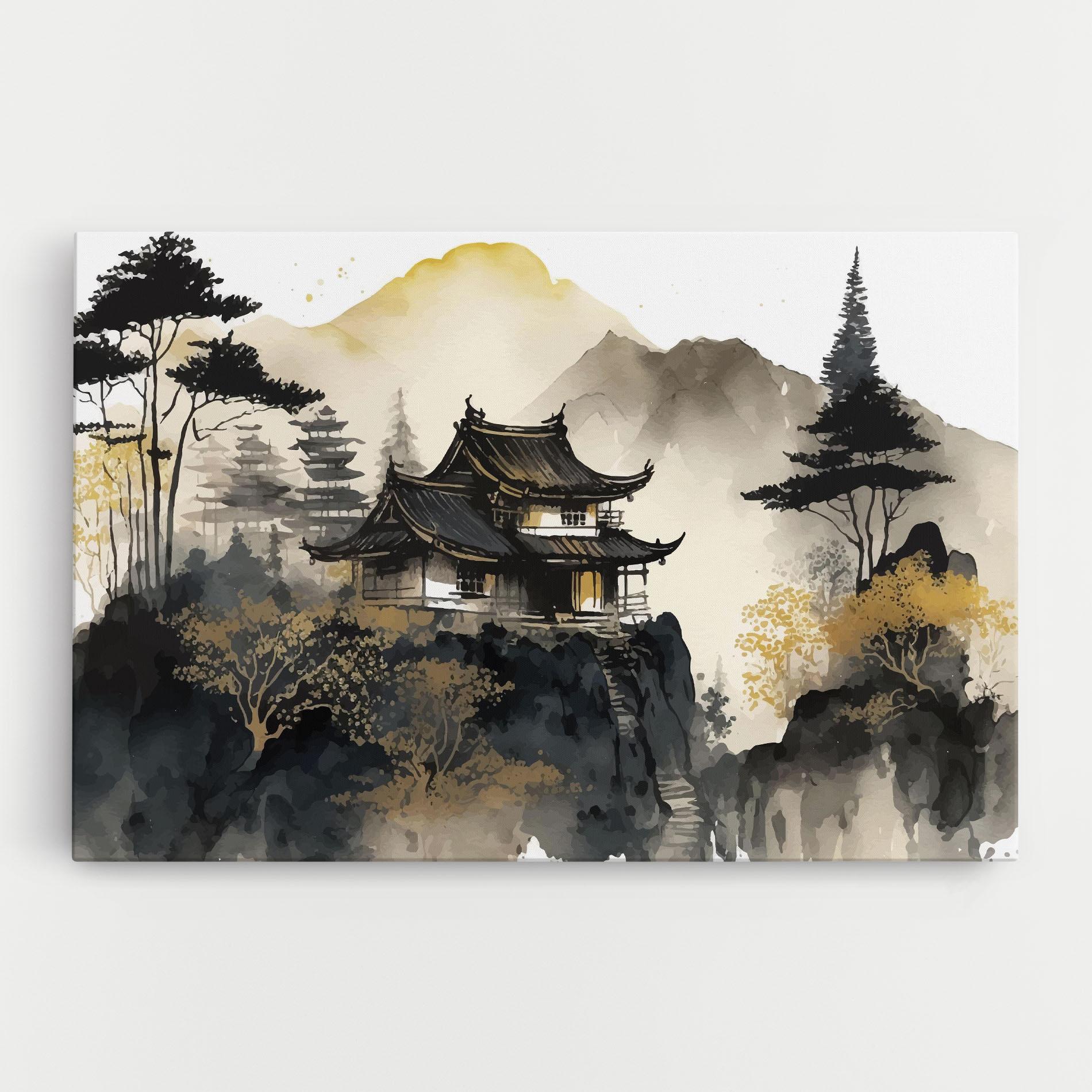 Leinwandbild Japanese Temple mockup 0