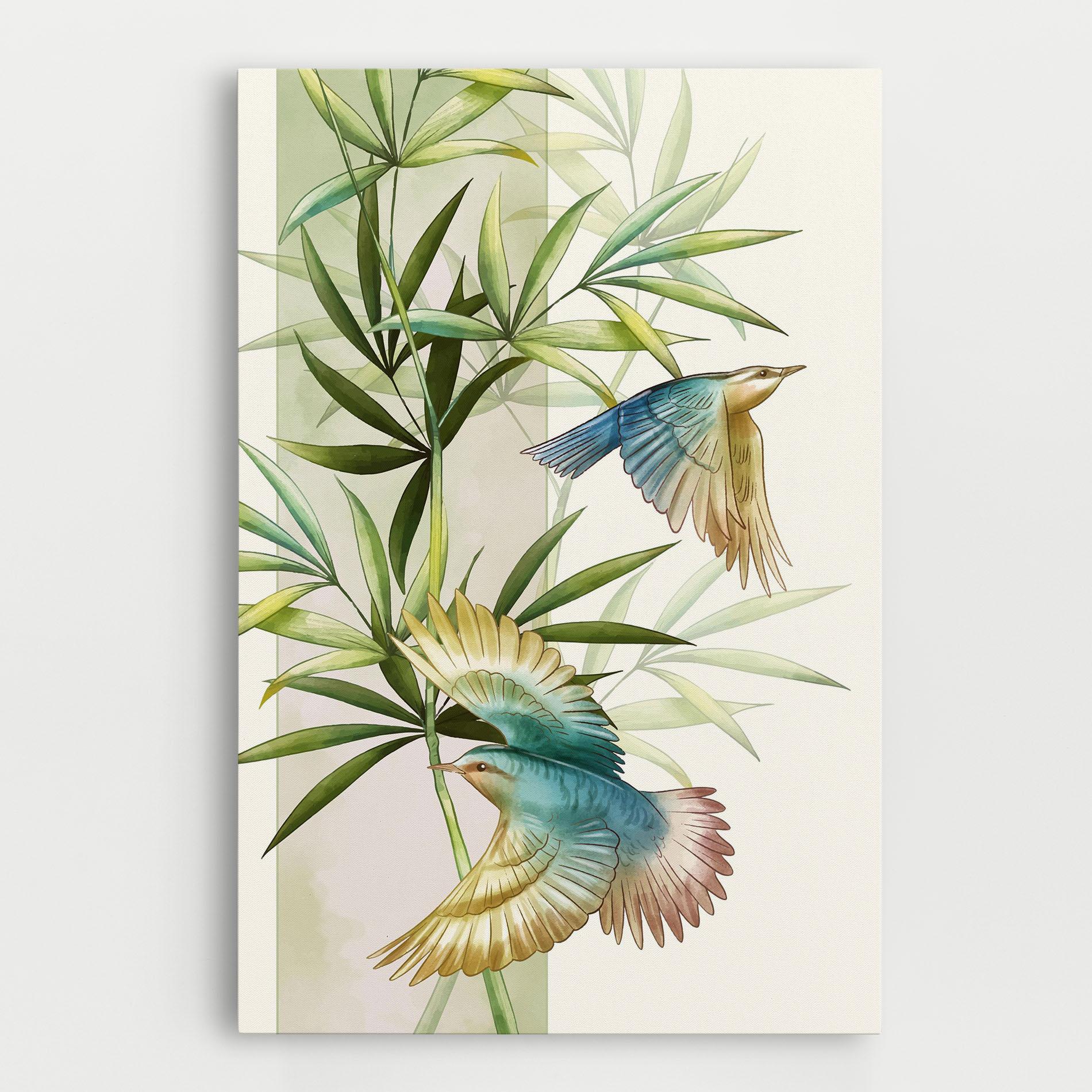Leinwandbild Asiatic Blue Birds mockup 0