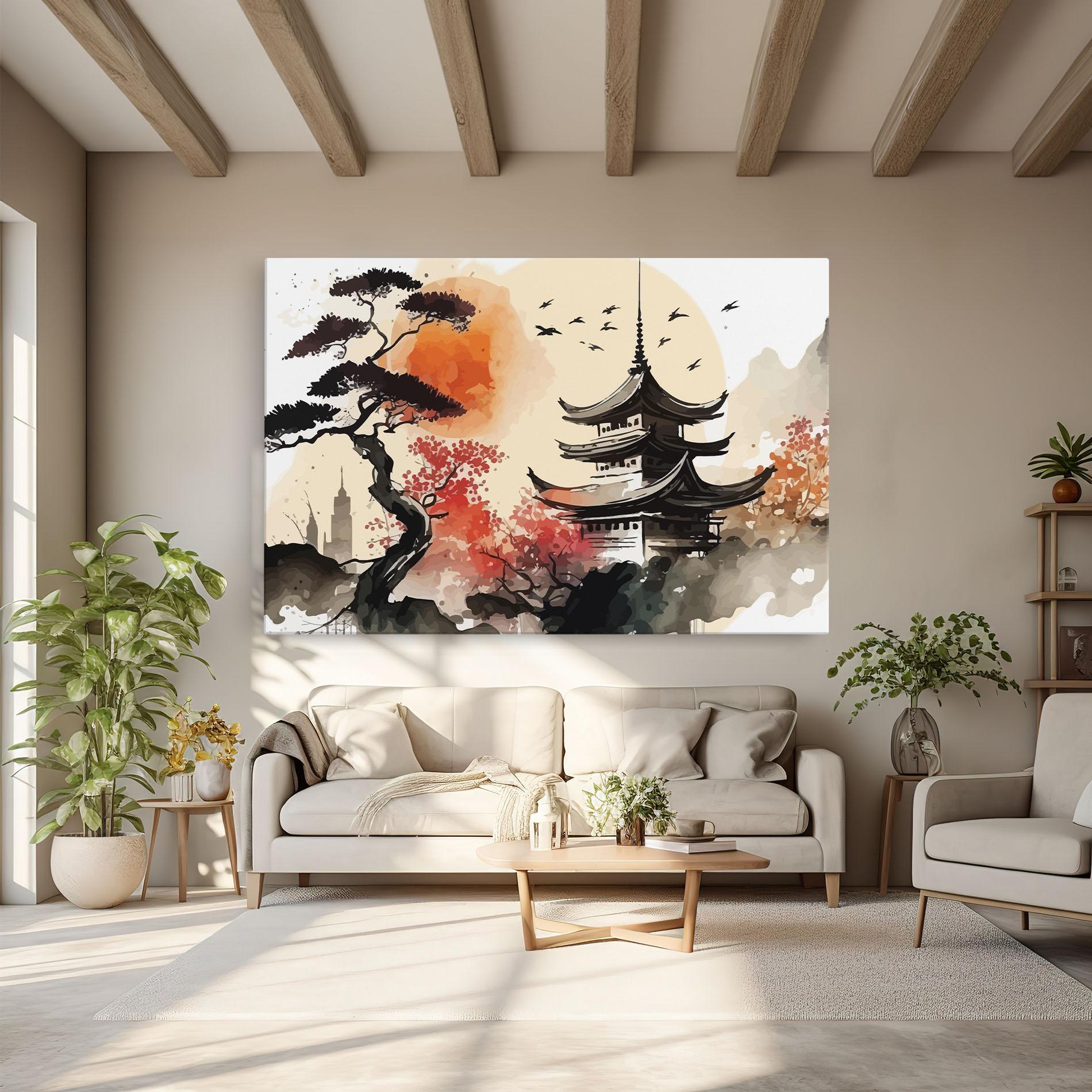 Leinwandbild Asiatic Beautiful View mockup 6