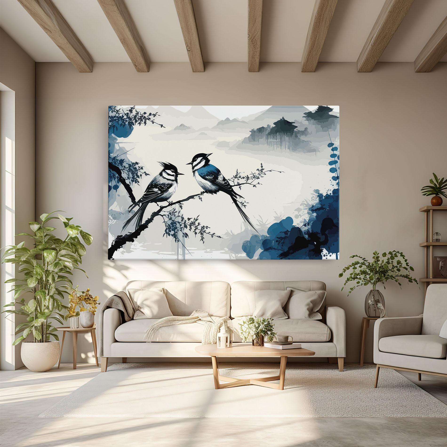 Leinwandbild Asiatic Blue Bird mockup 6