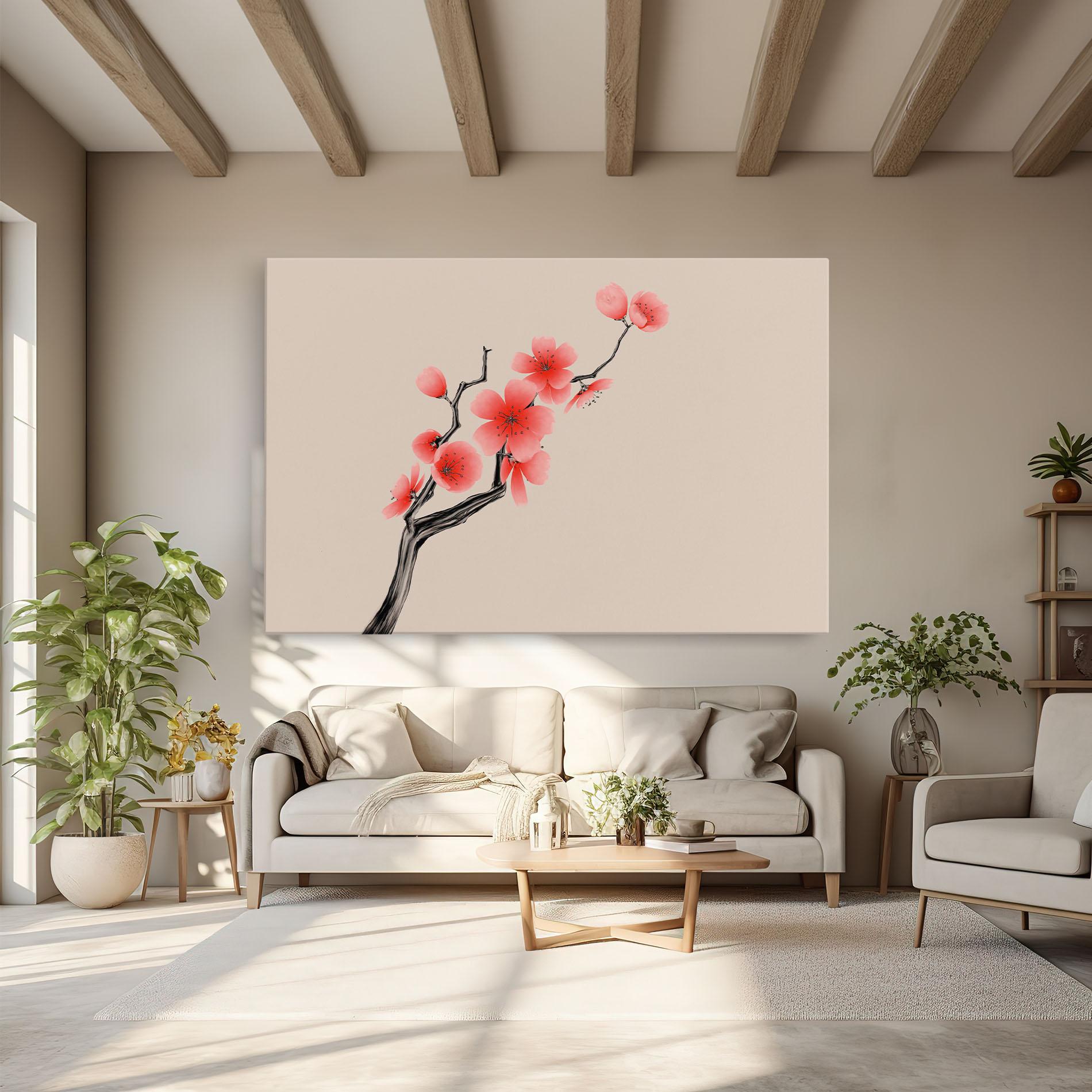 Leinwandbild Chinese Plum Blossom mockup 6