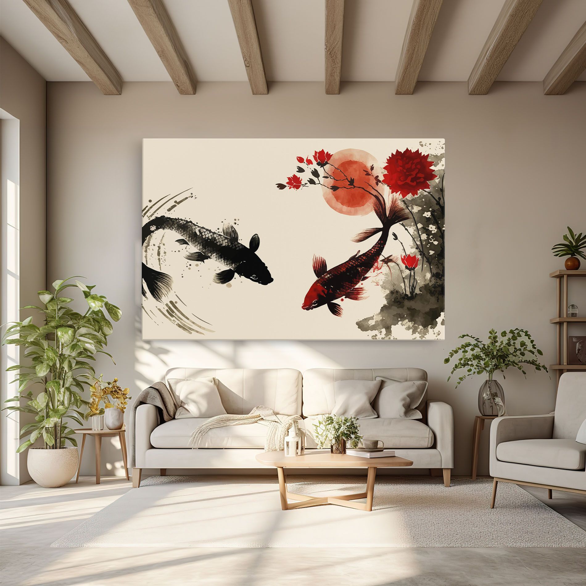 Sunset Red Flower mockup 6