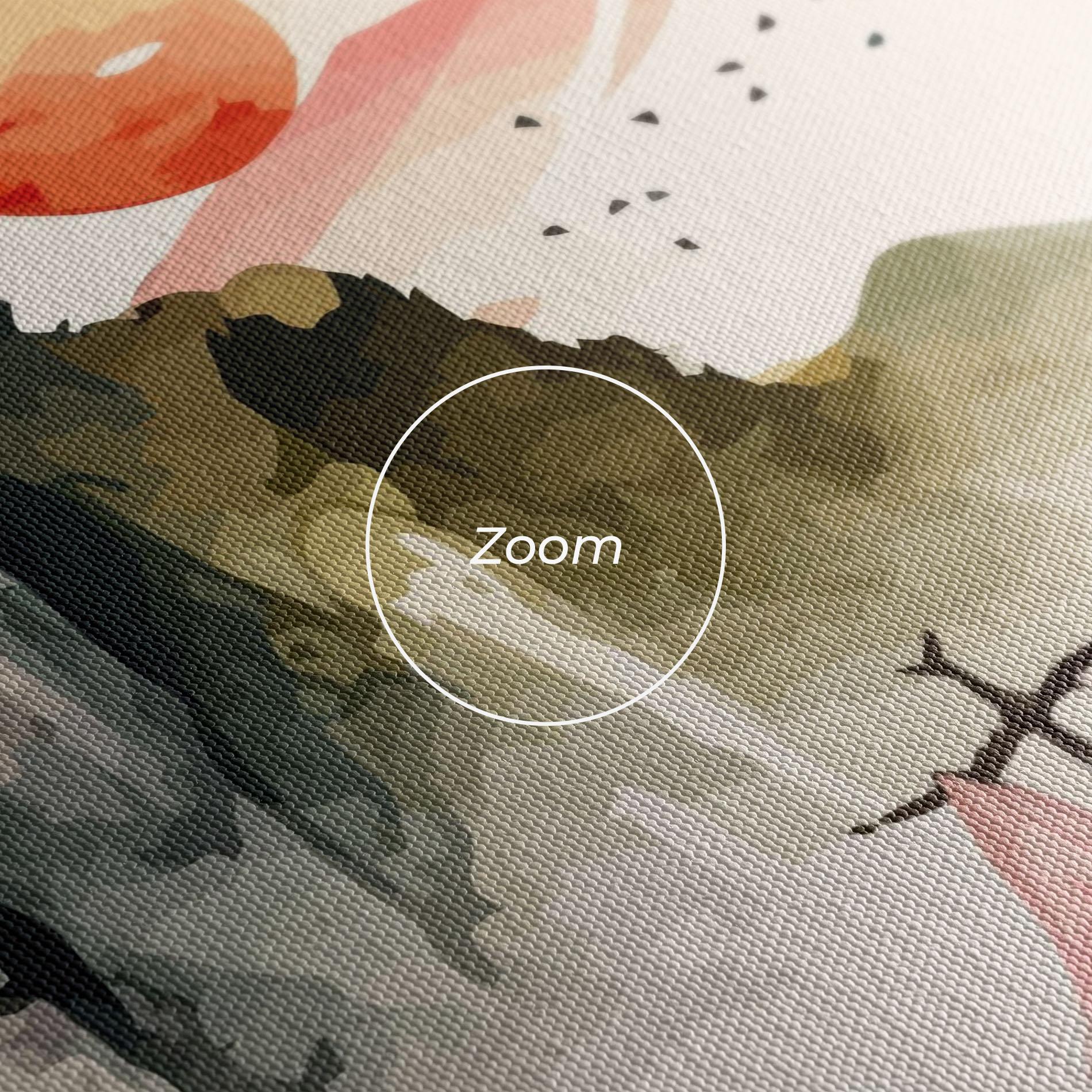 Leinwandbild Asian Orange Sunset mockup 3