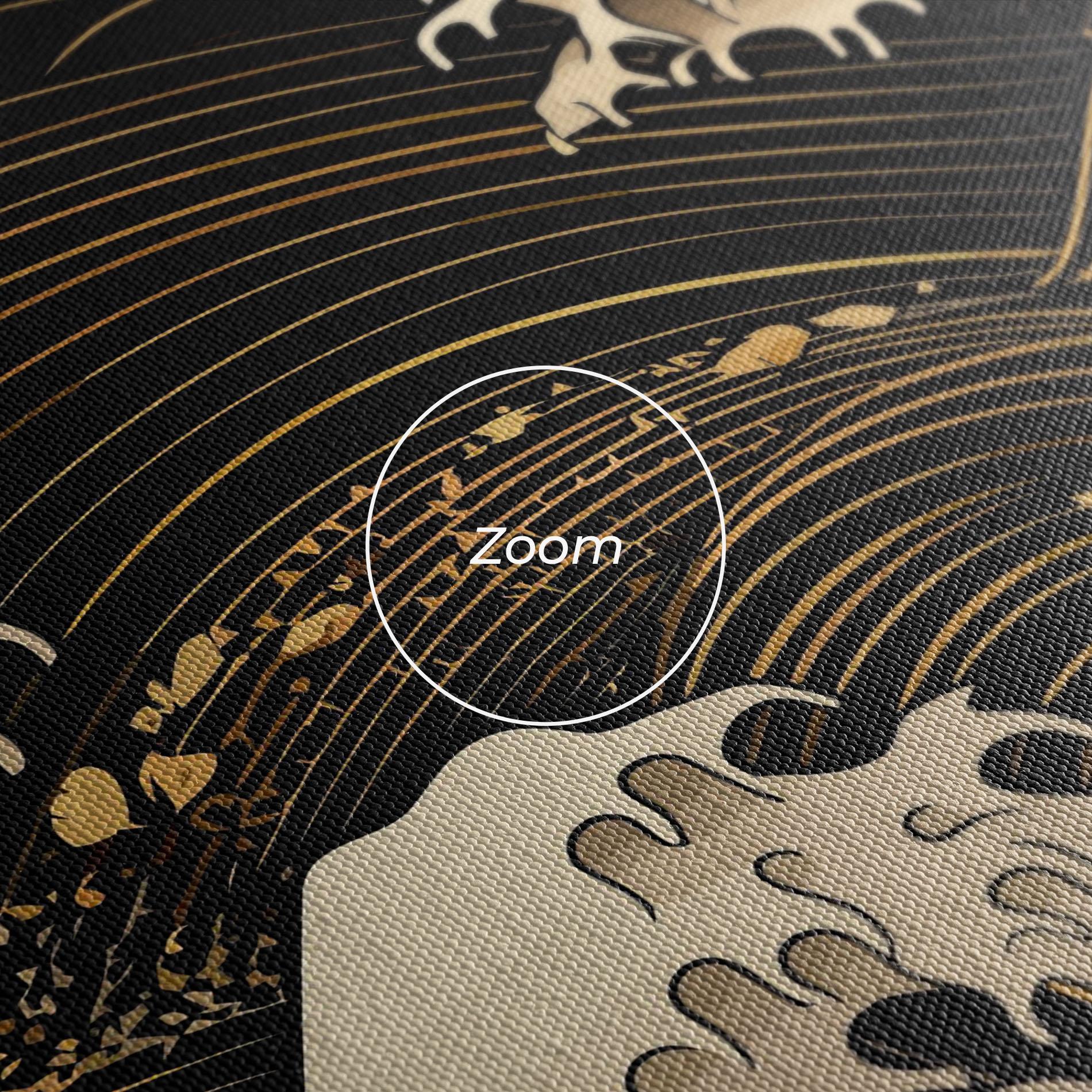 Leinwandbild Asiatic Gold Wave mockup 3