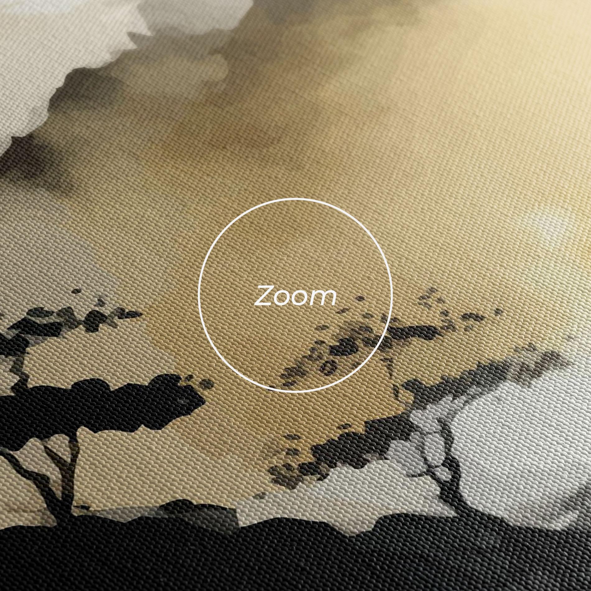 Leinwandbild Asiatic Grey Cream mockup 3