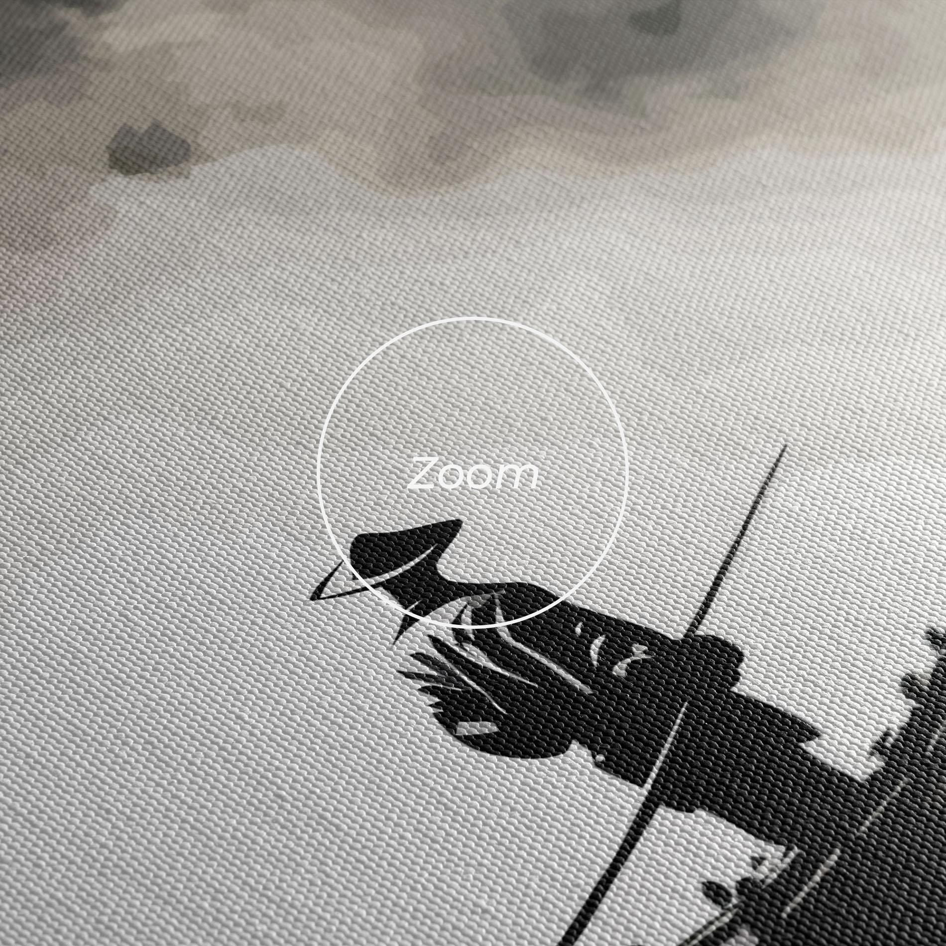 Leinwandbild Black Ink Boat mockup 3