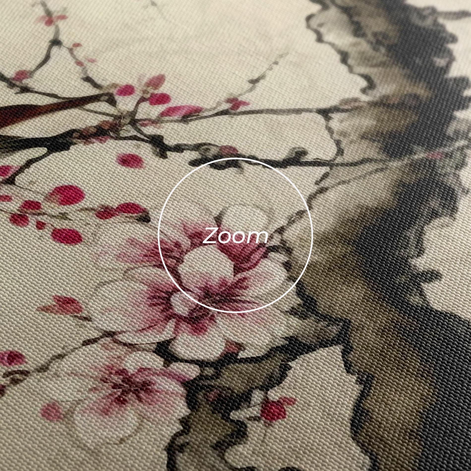 Leinwandbild Cherry Blossom Birds mockup 3