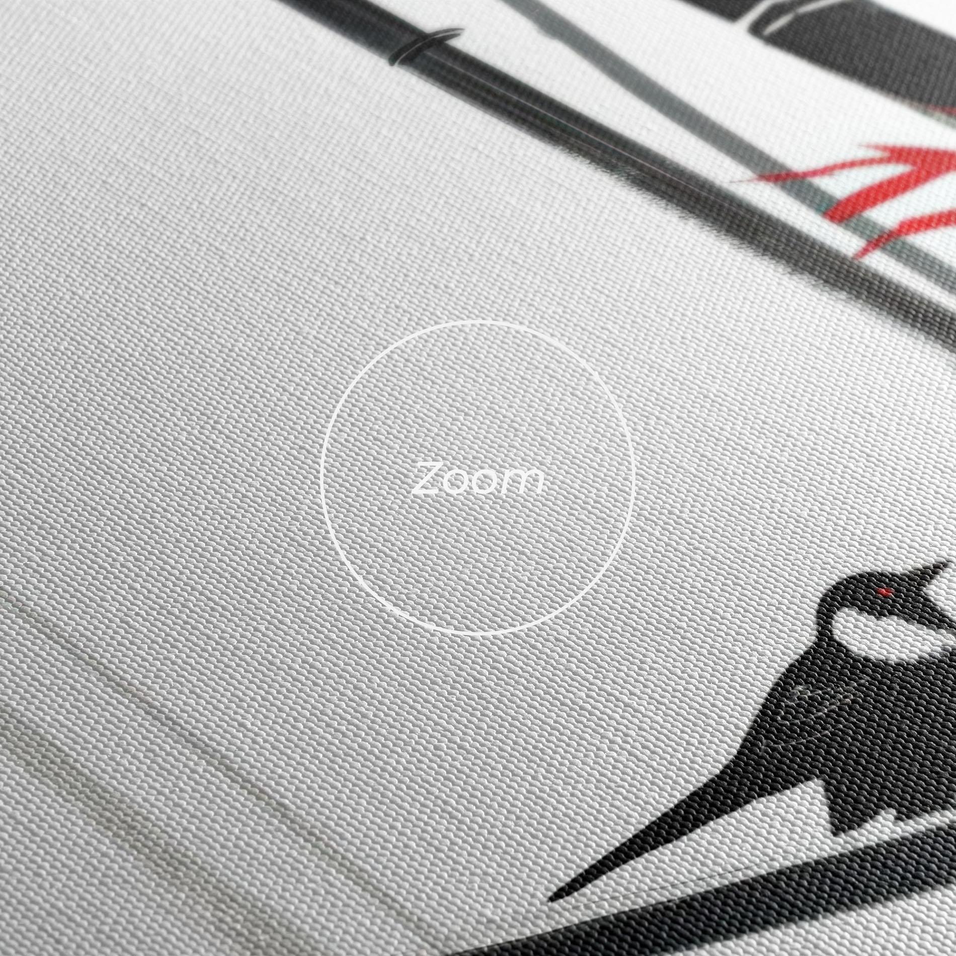 Leinwandbild Chinese Red Leafs mockup 3