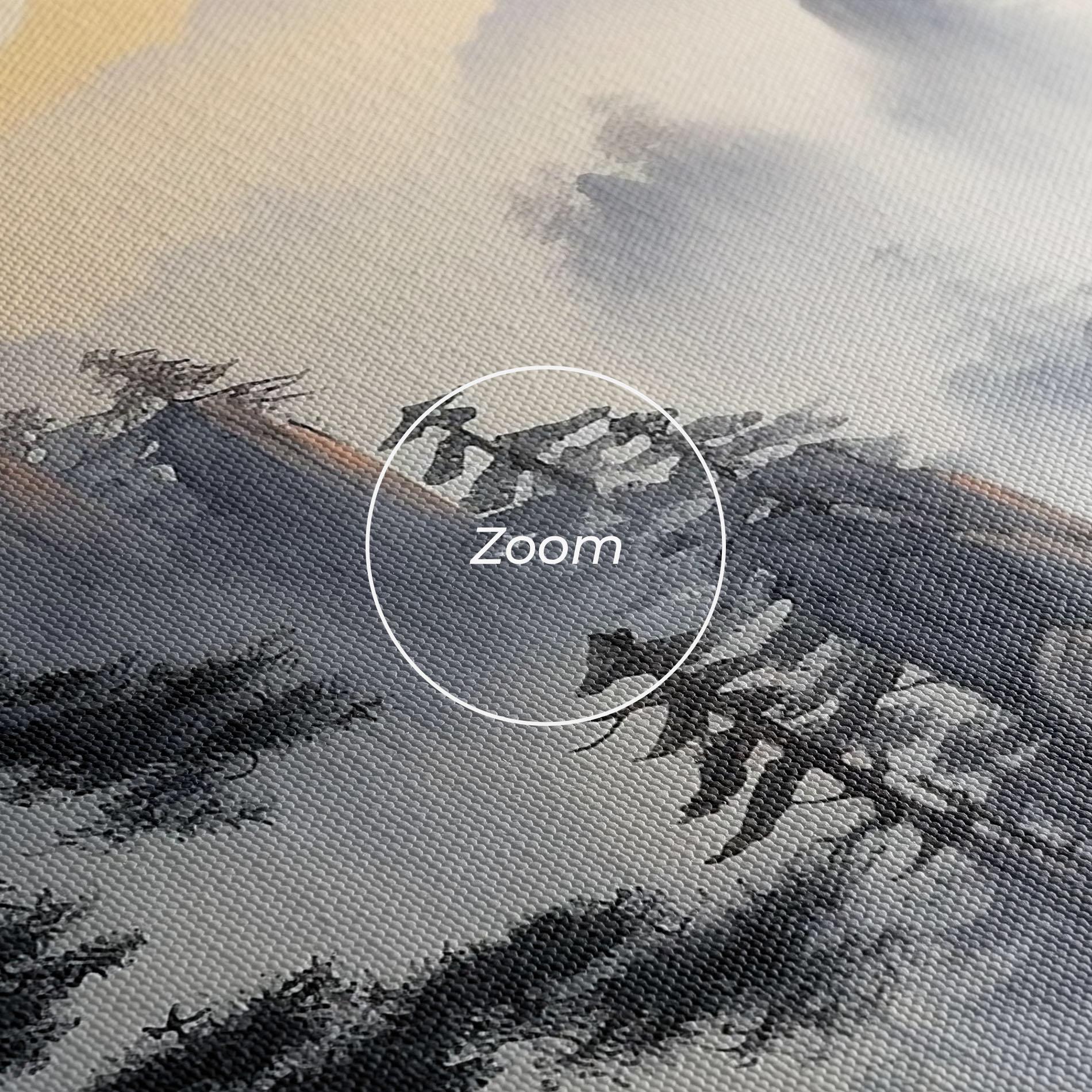 Leinwandbild Fog Trees mockup 3