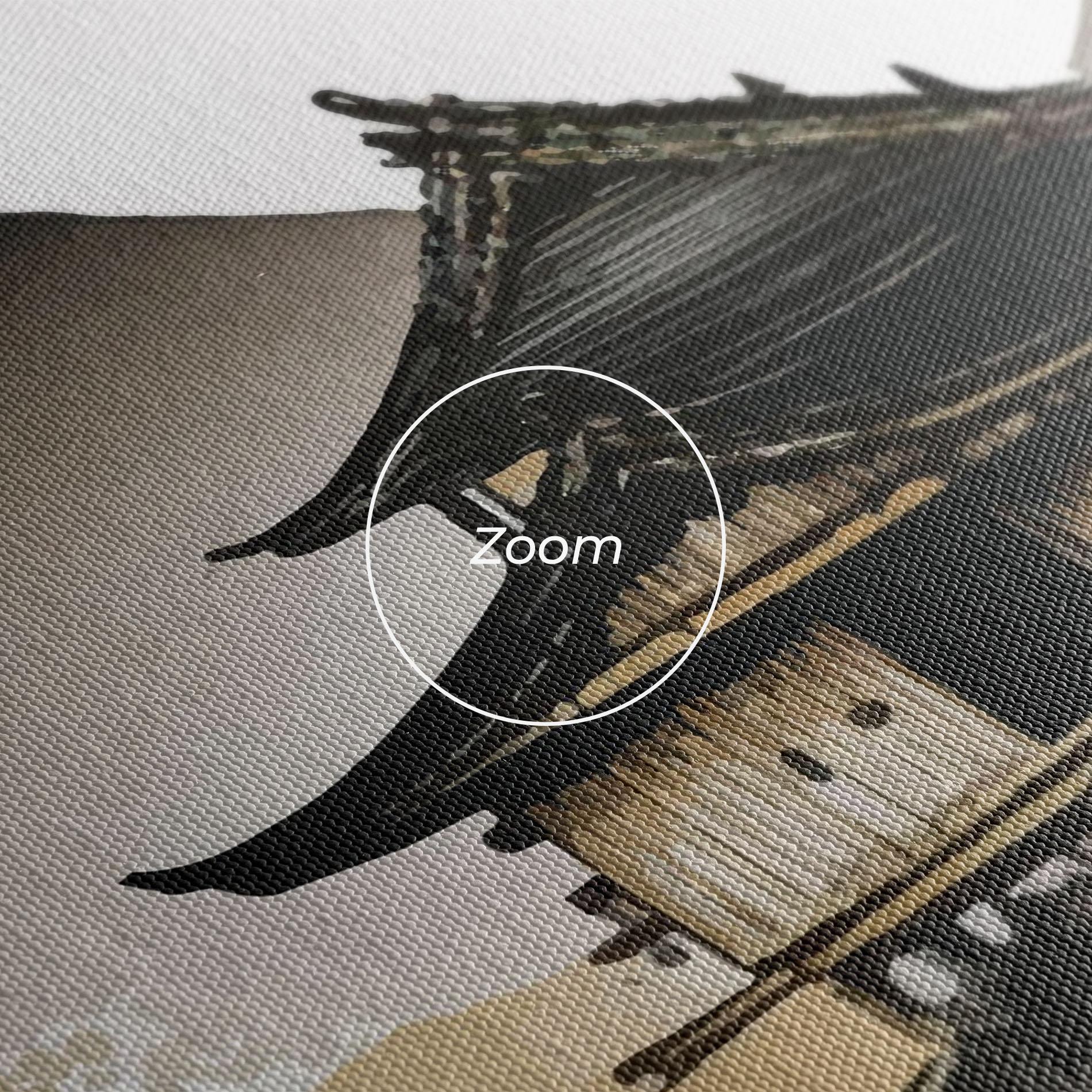 Leinwandbild Gold Japanese Temple mockup 3