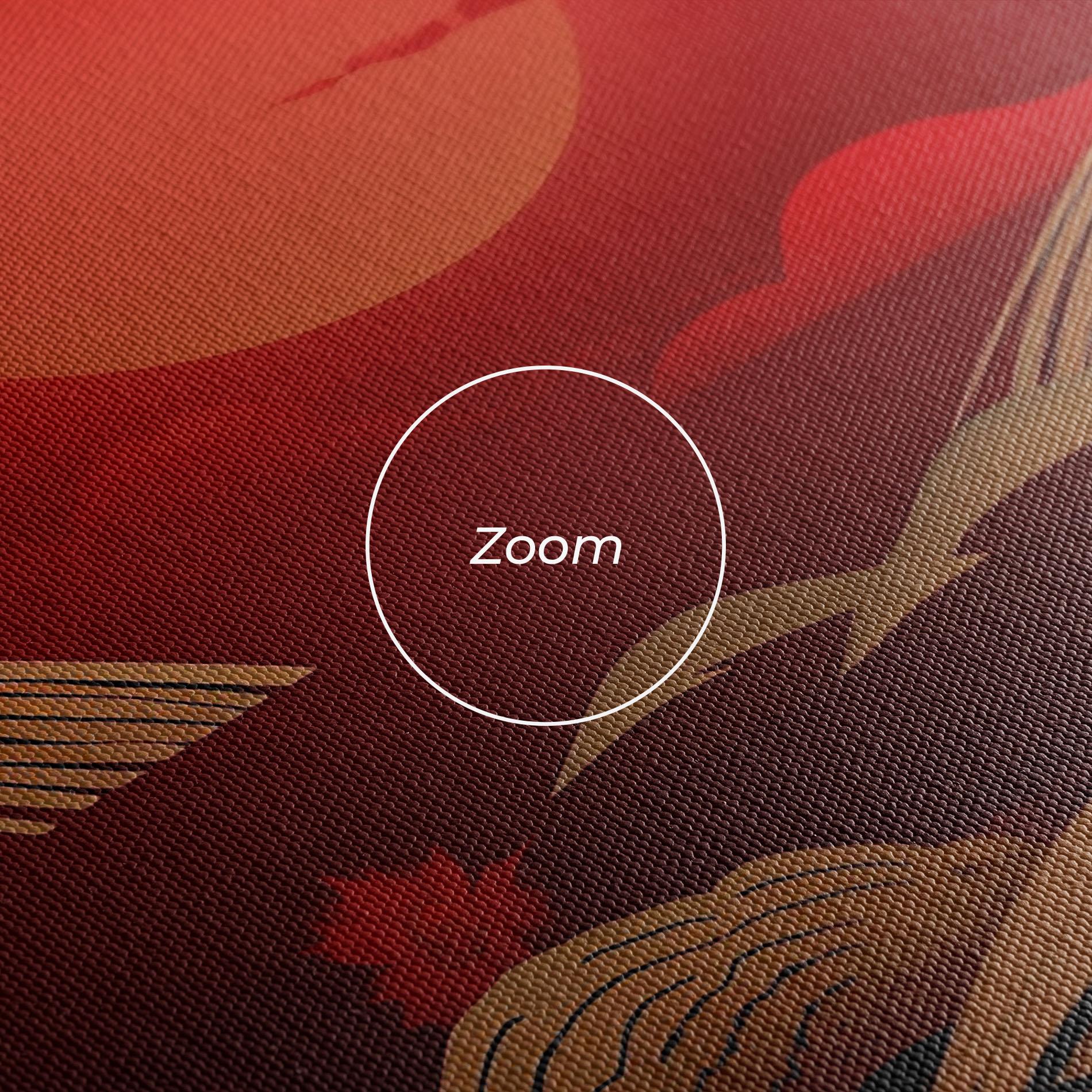 Leinwandbild Gold Landscape Painting mockup 3