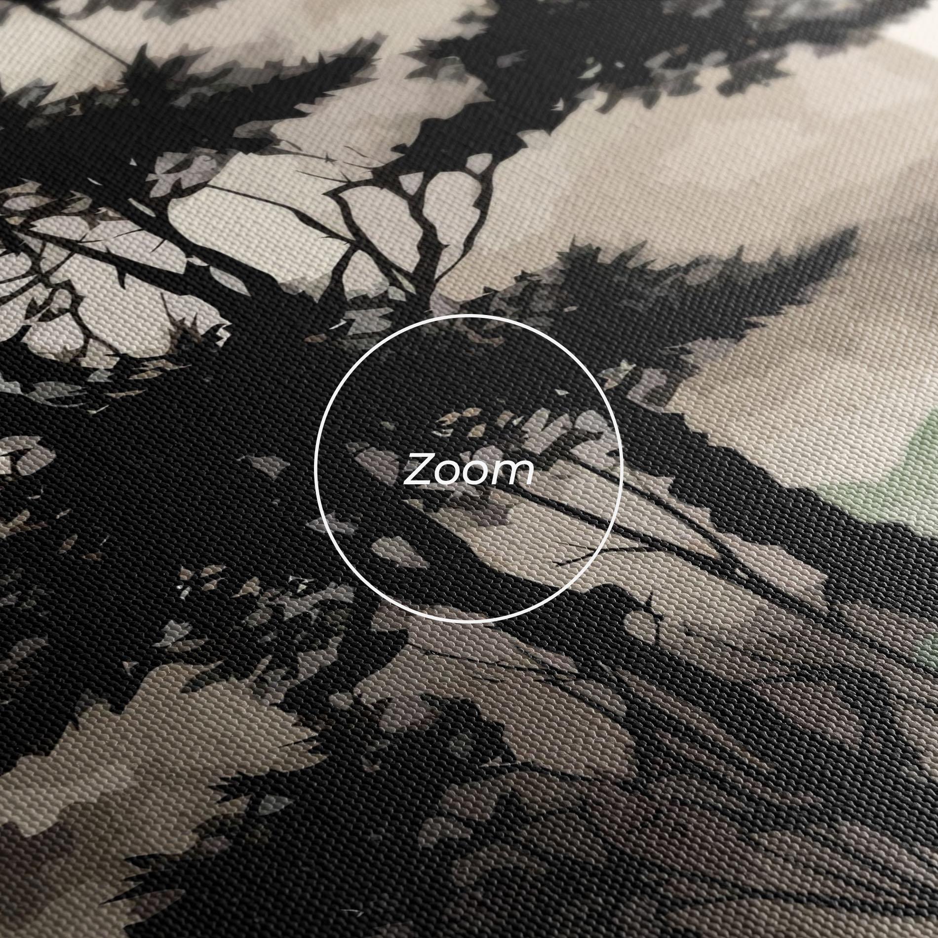 Leinwandbild Green Red Tree Art mockup 3