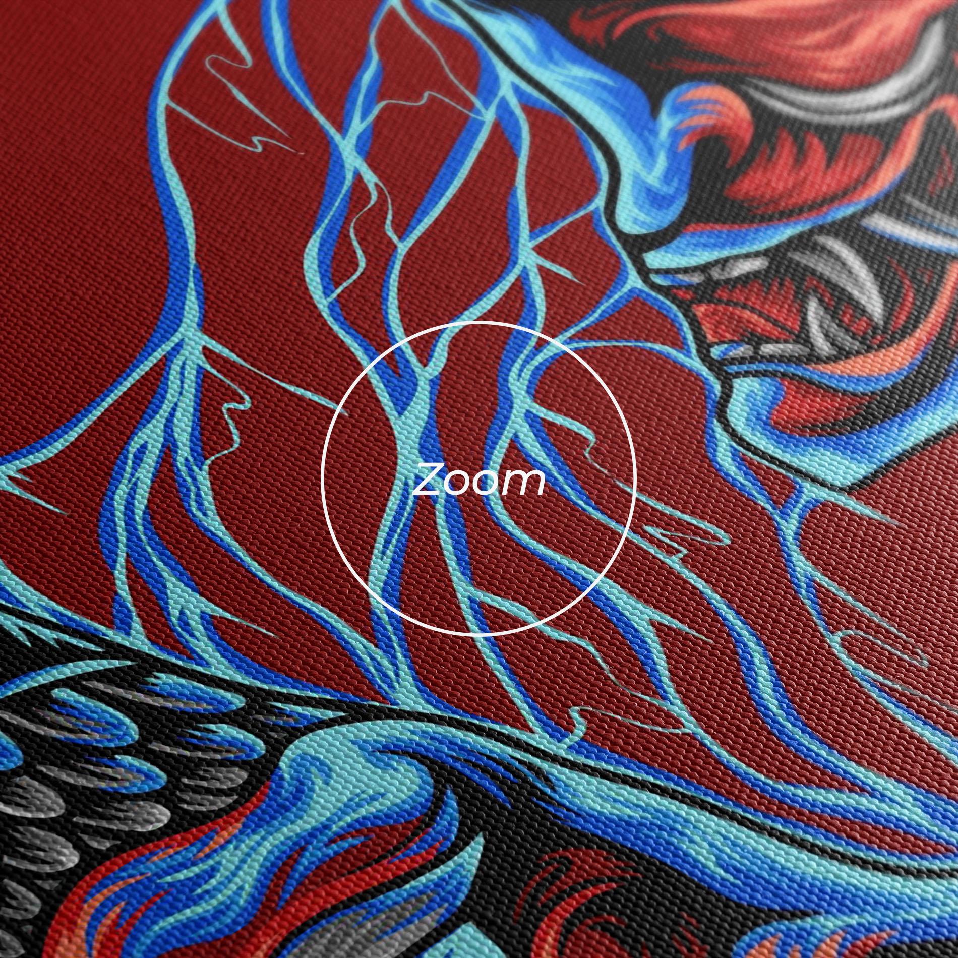 Leinwandbild Japanese Mask mockup 3