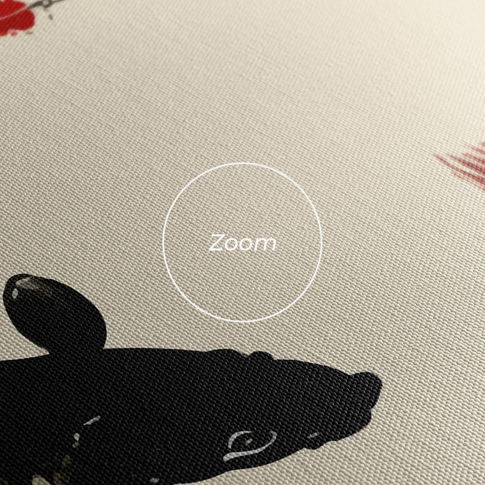 Leinwandbild Sunset Red Flower mockup 3