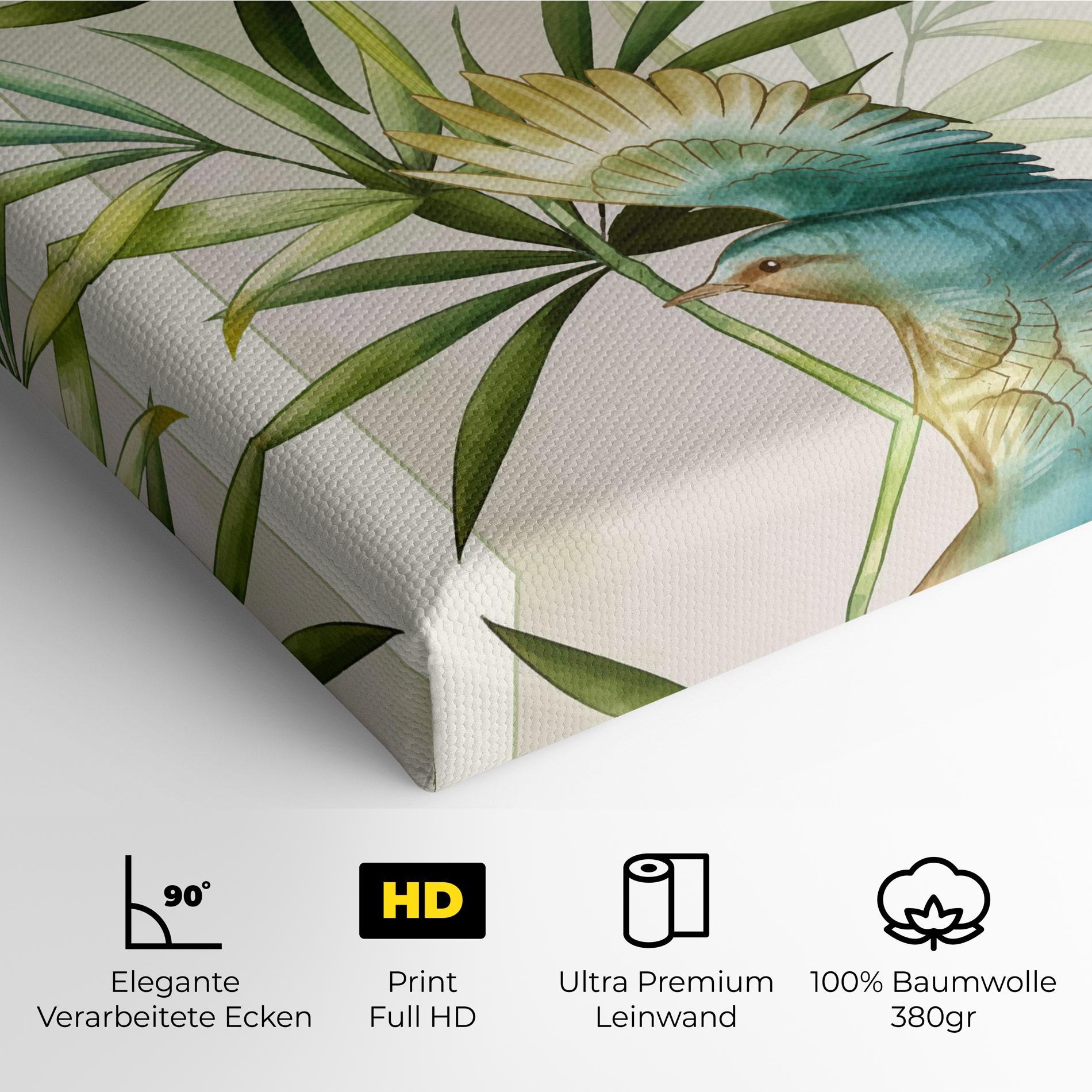 Leinwandbild Asiatic Blue Birds mockup 4
