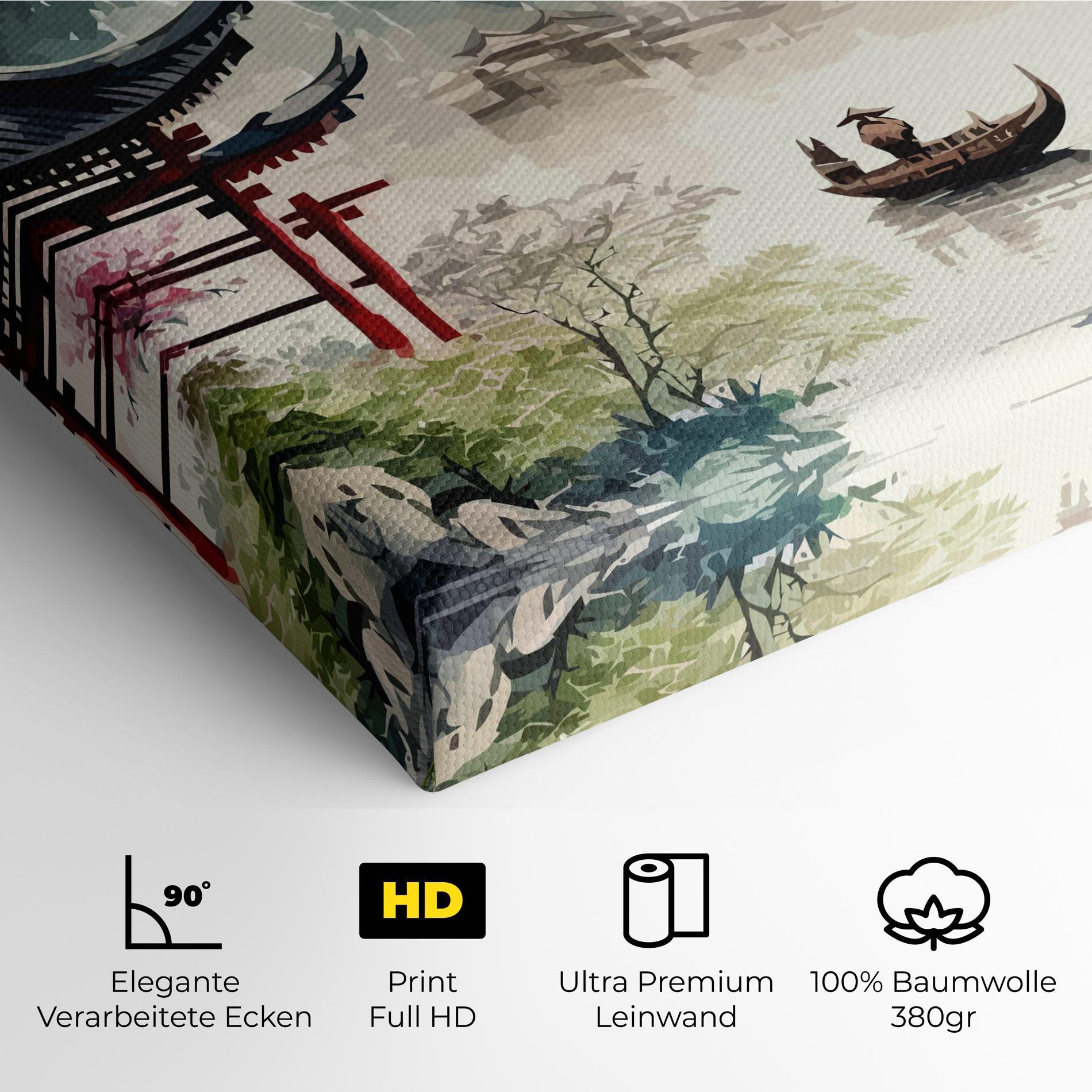 Leinwandbild Beautiful Asiatic View mockup 4