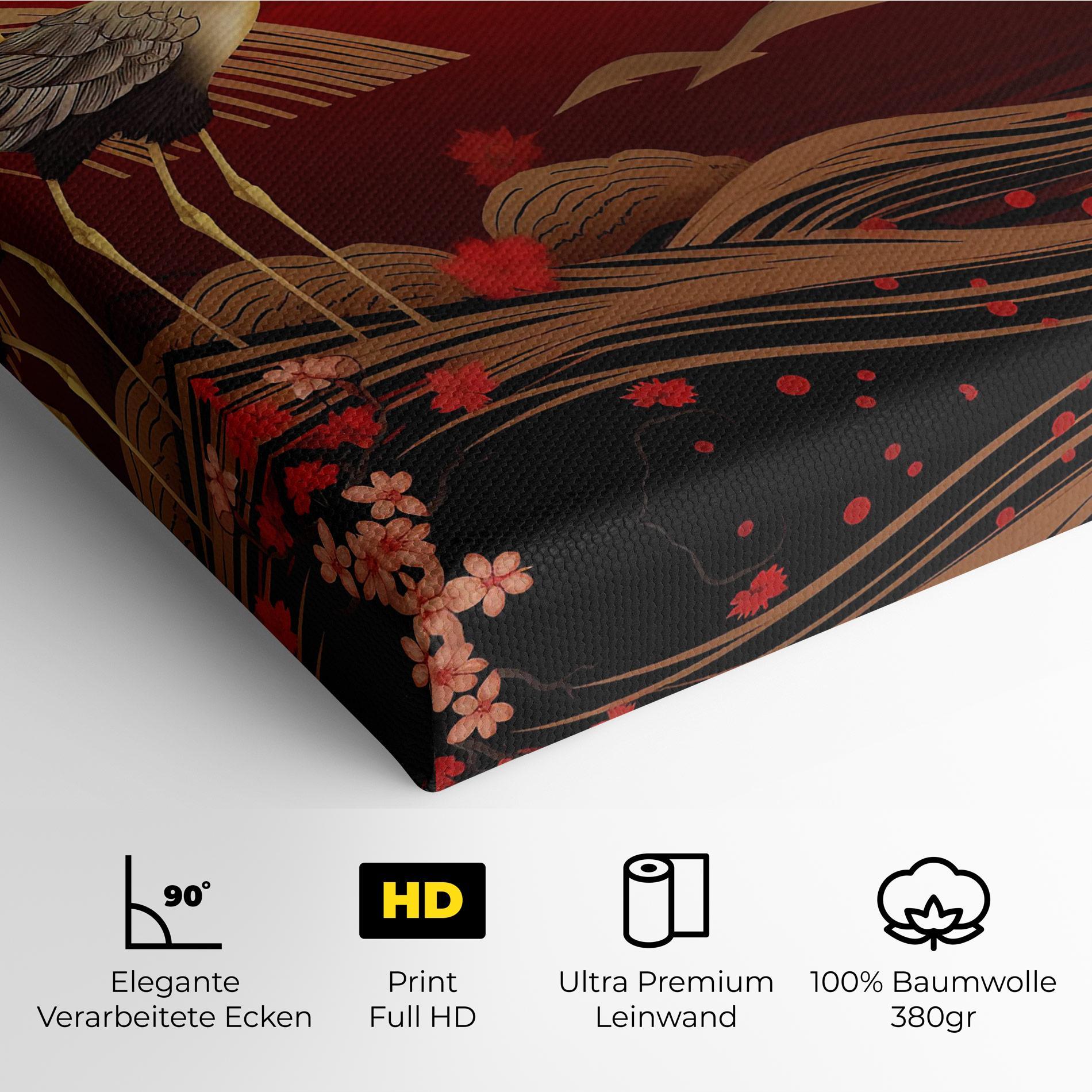 Leinwandbild Gold Landscape Painting mockup 4