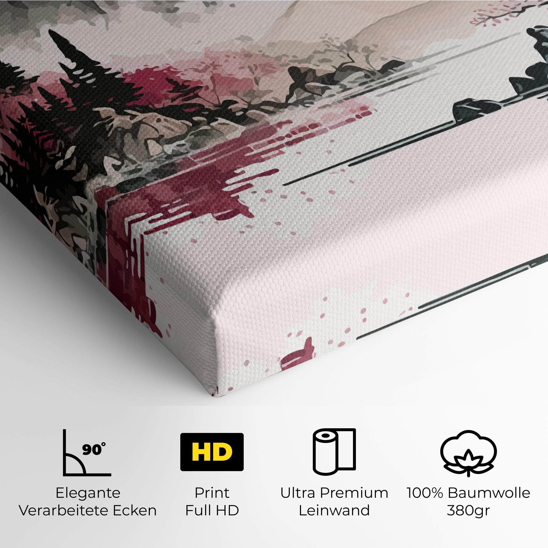 Leinwandbild Pink Asian View mockup 4