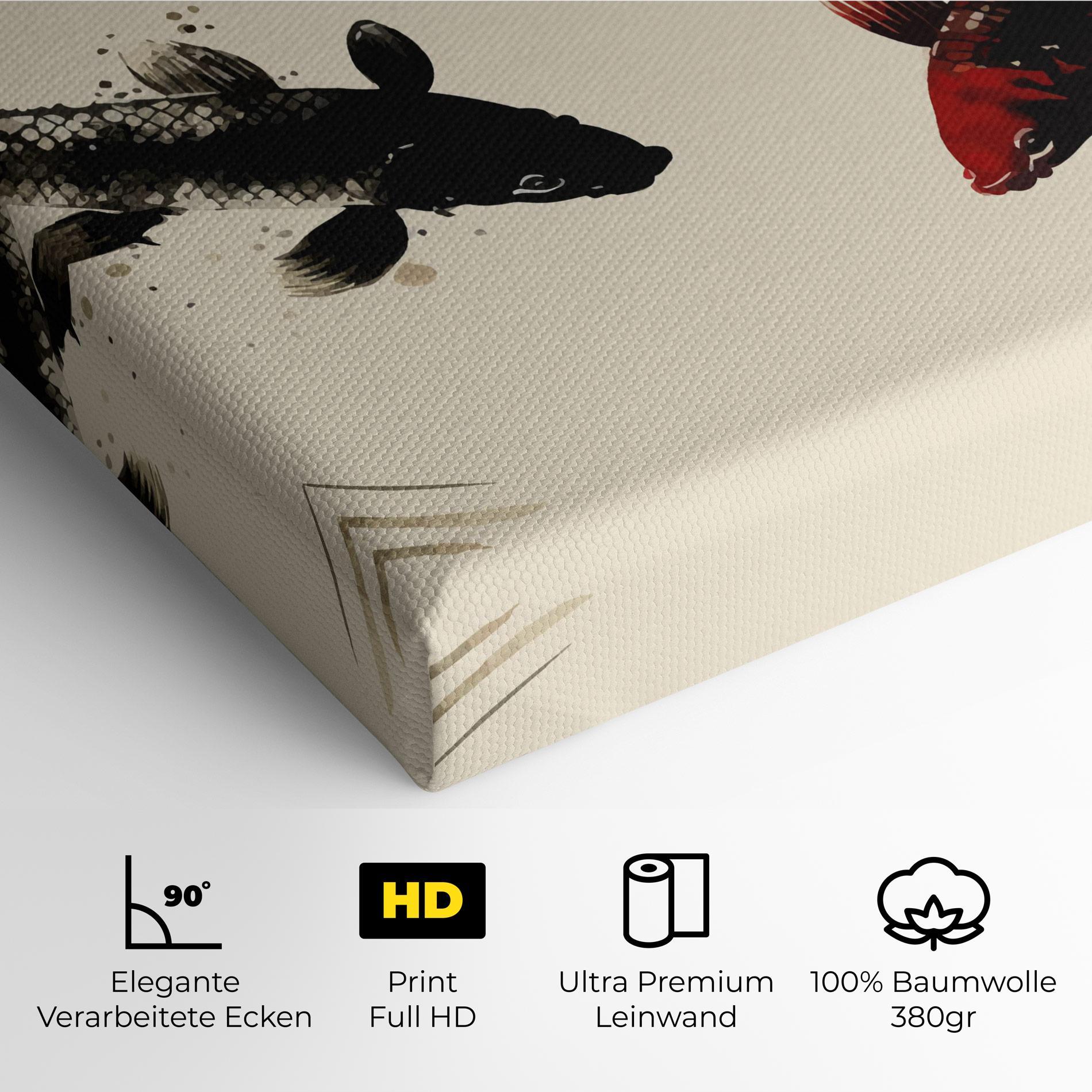 Leinwandbild Sunset Red Flower mockup 4