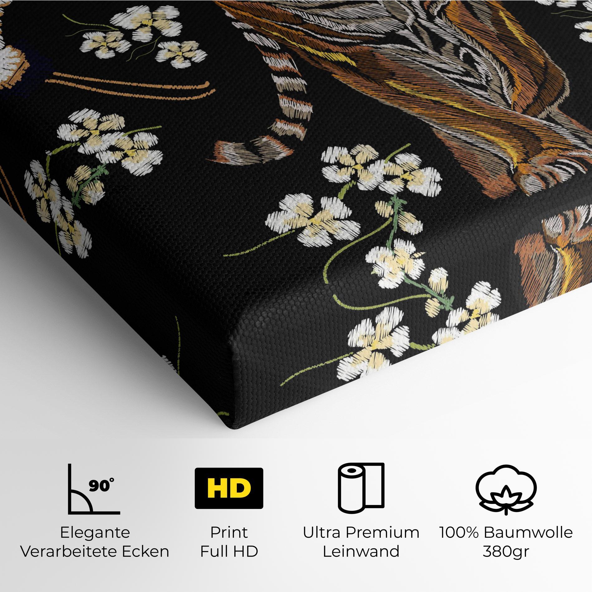 Leinwandbild Tiger Birds Art mockup 4