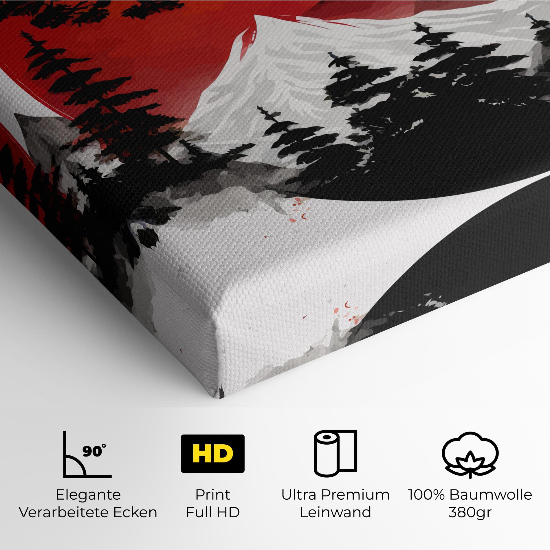 Leinwandbild Yin Yang Mountain mockup 4