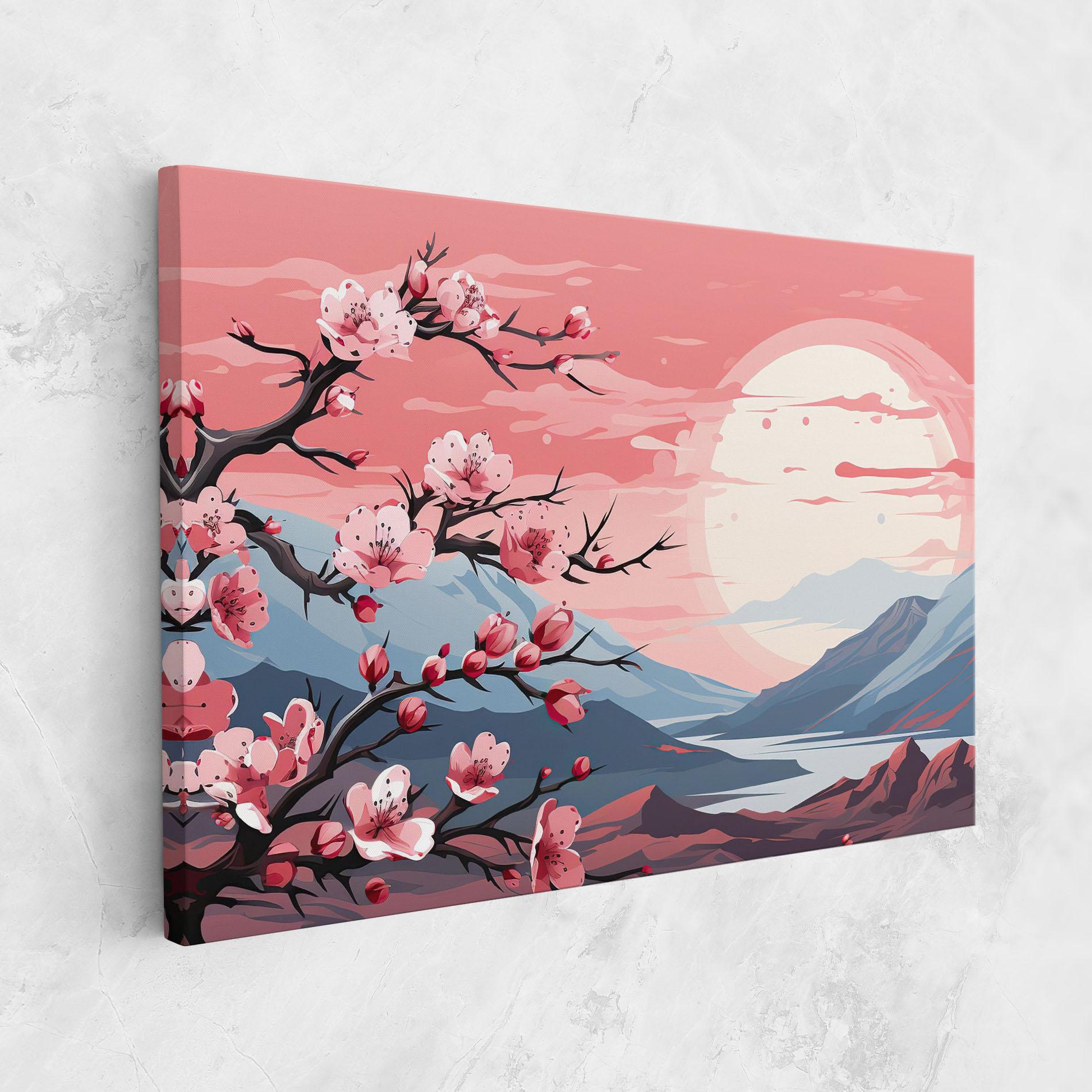 Leinwandbild Chinese Cherry Blossoms mockup 1