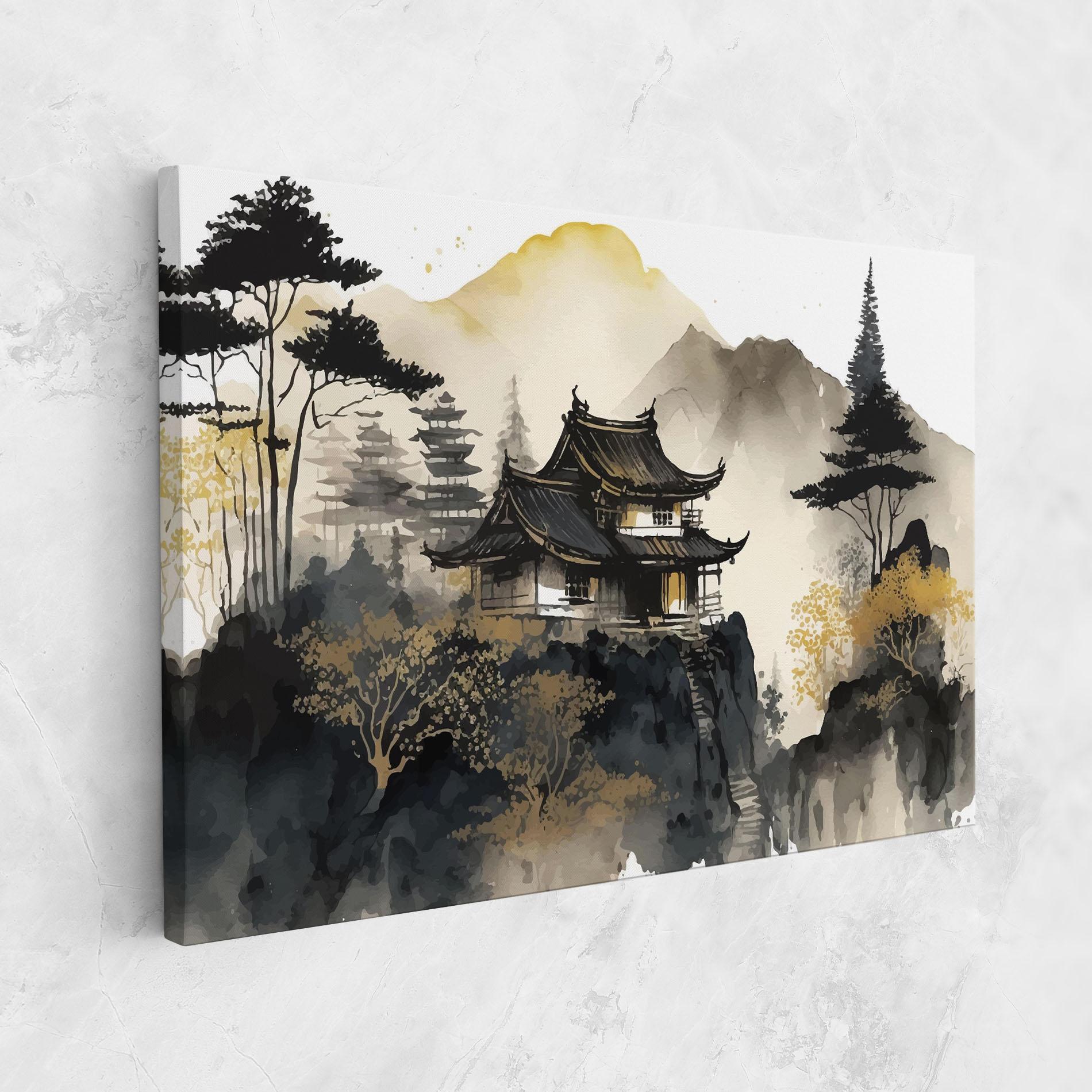Leinwandbild Japanese Temple mockup 1