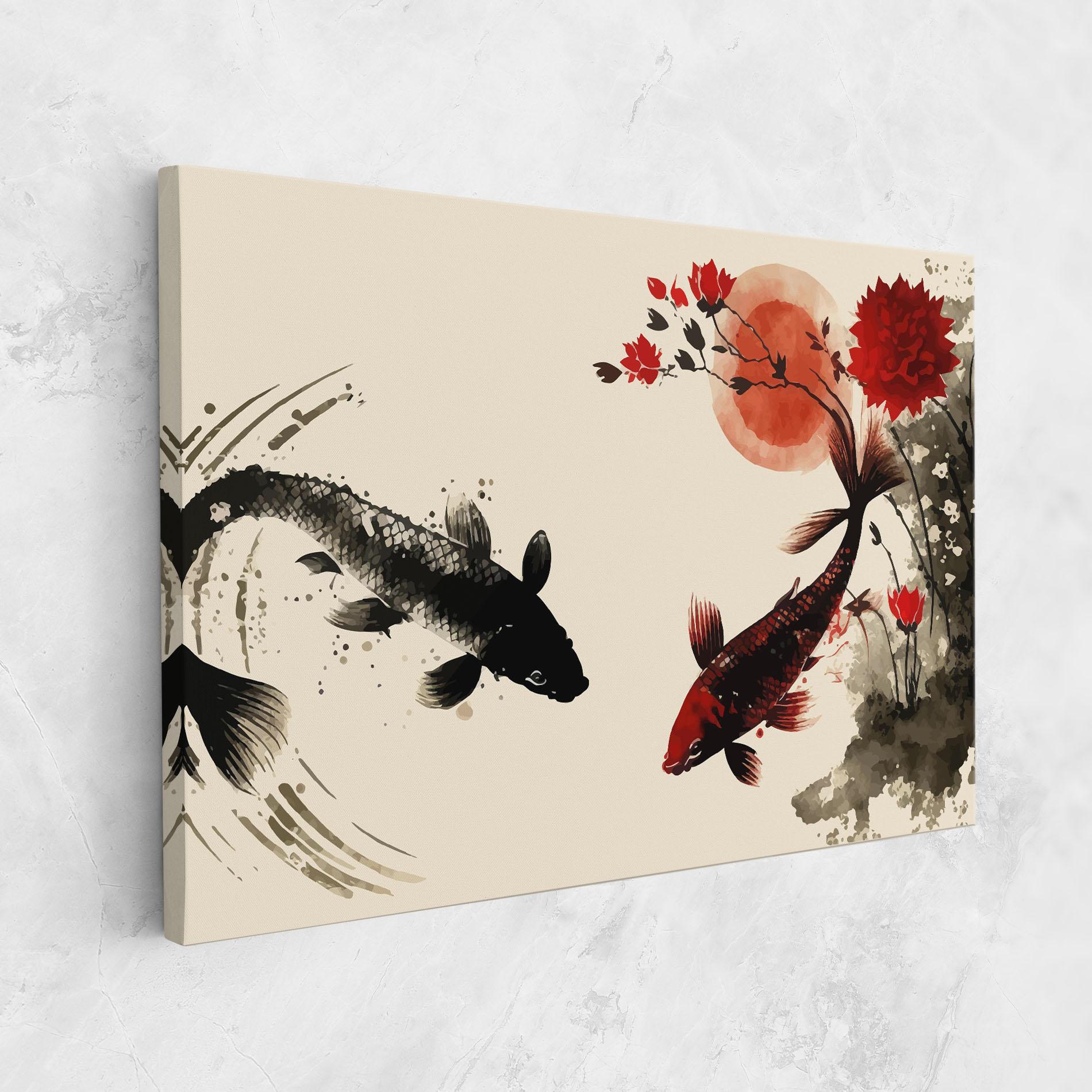 Leinwandbild Sunset Red Flower mockup 1