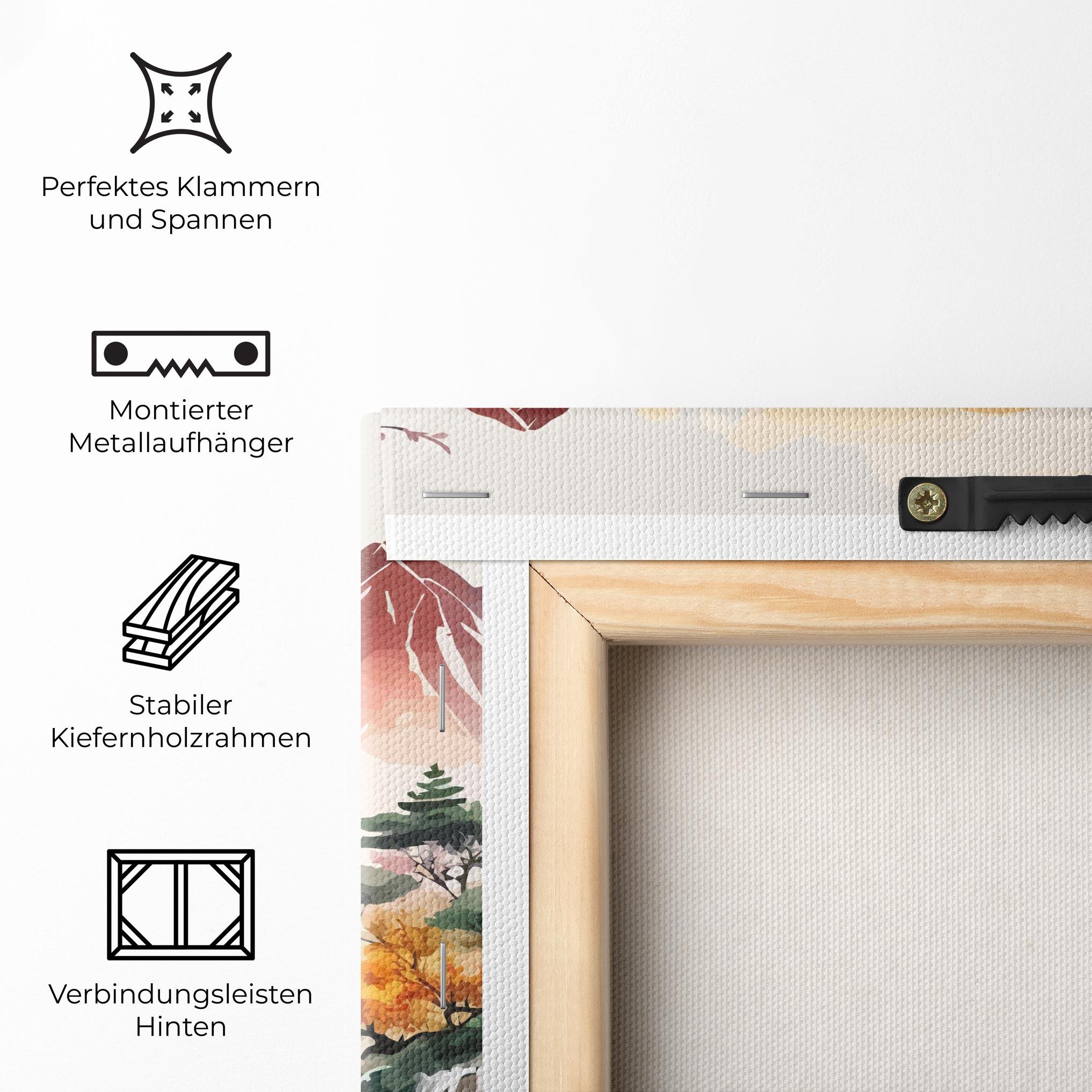 Leinwandbild Asian Orange Sunset mockup 5