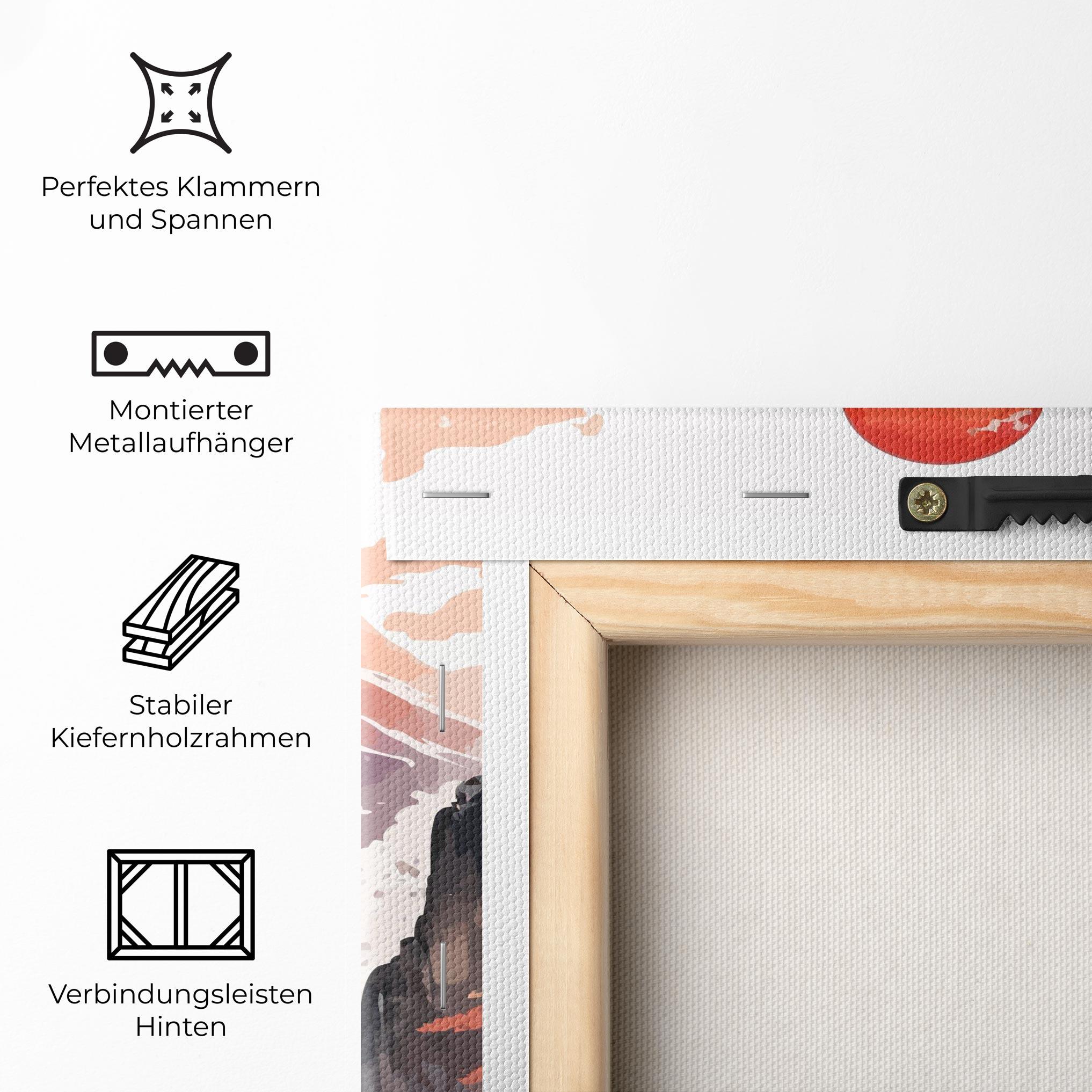 Leinwandbild Asiatic Purple Mountain mockup 5