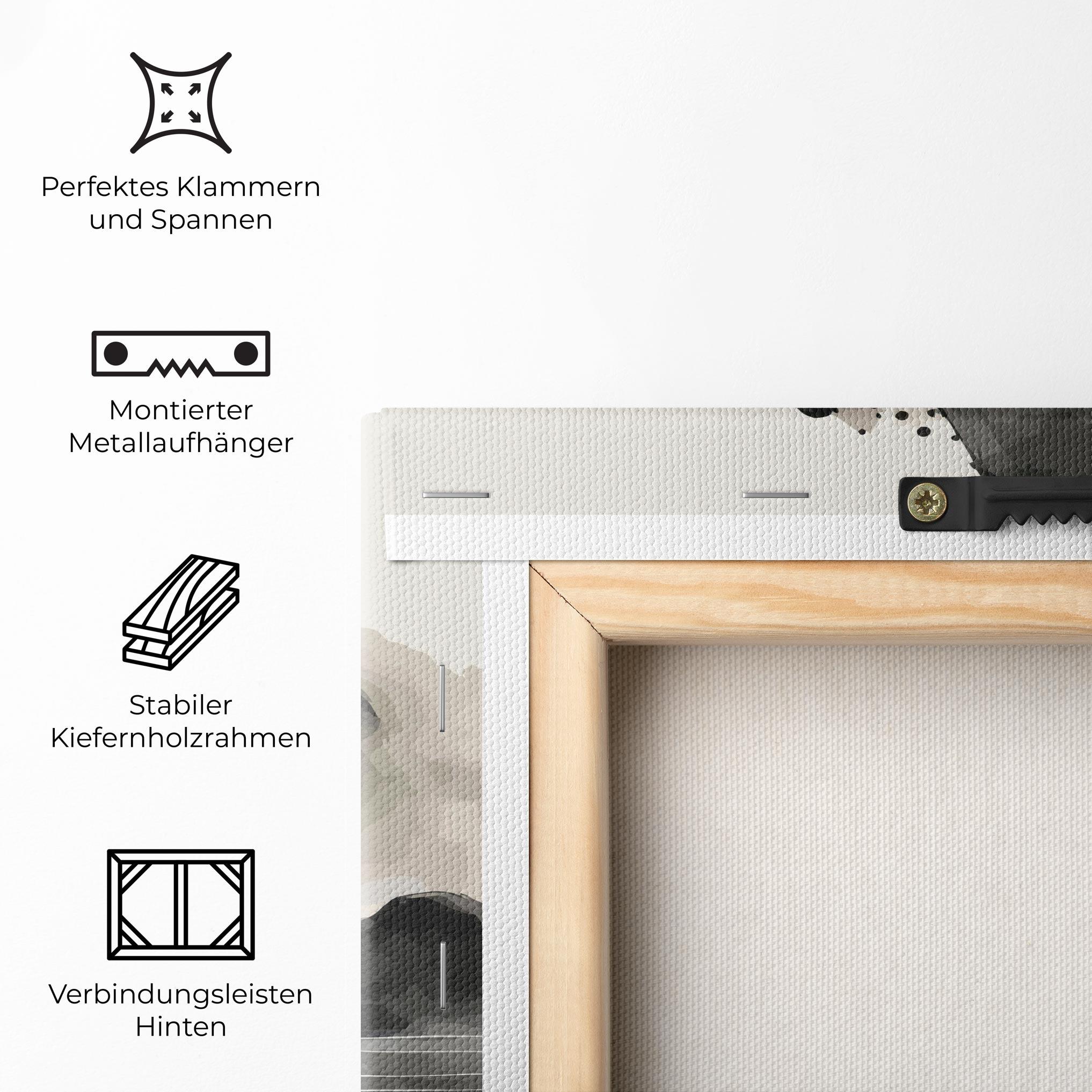 Leinwandbild Black Ink Boat mockup 5