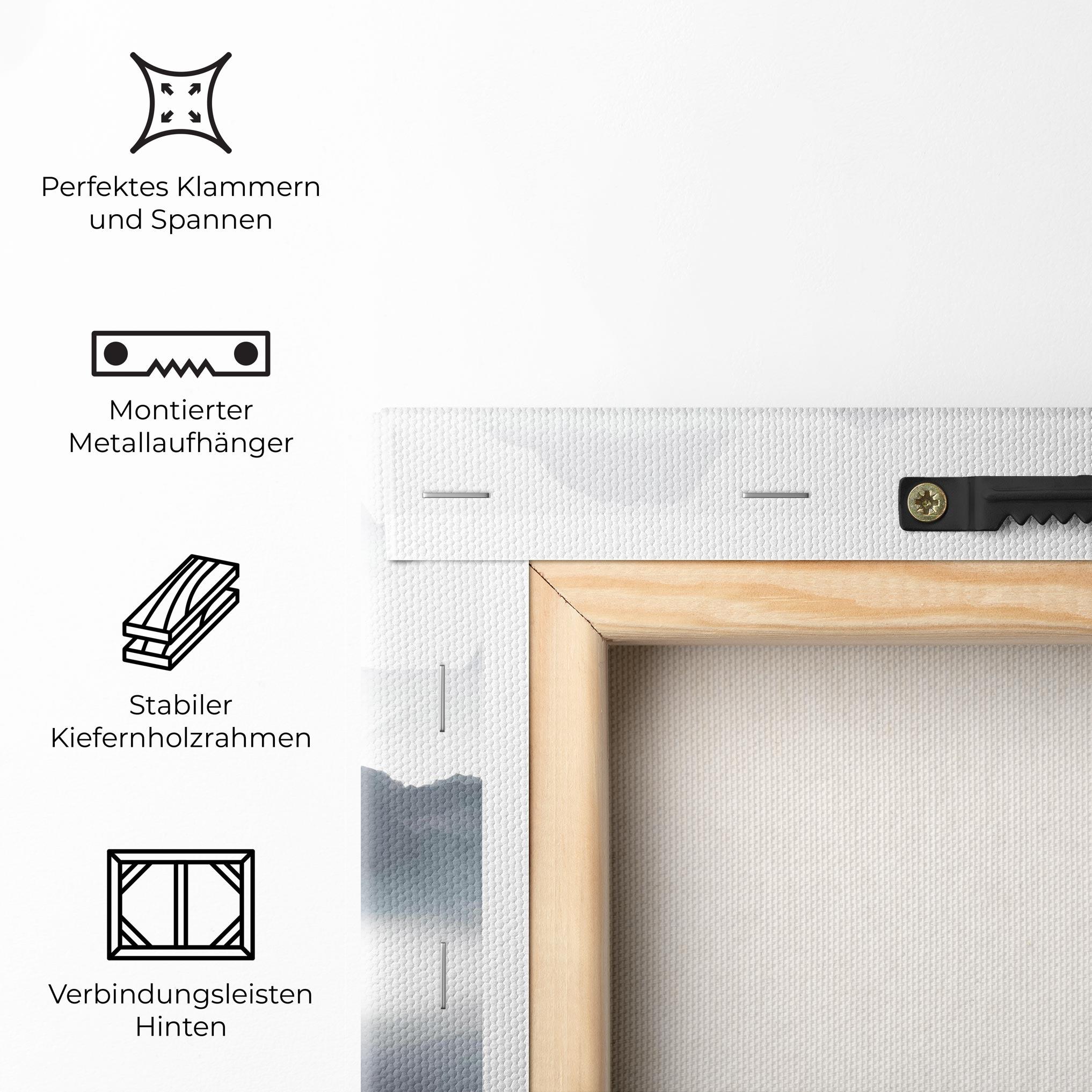 Leinwandbild Chinese Style Mountains mockup 5