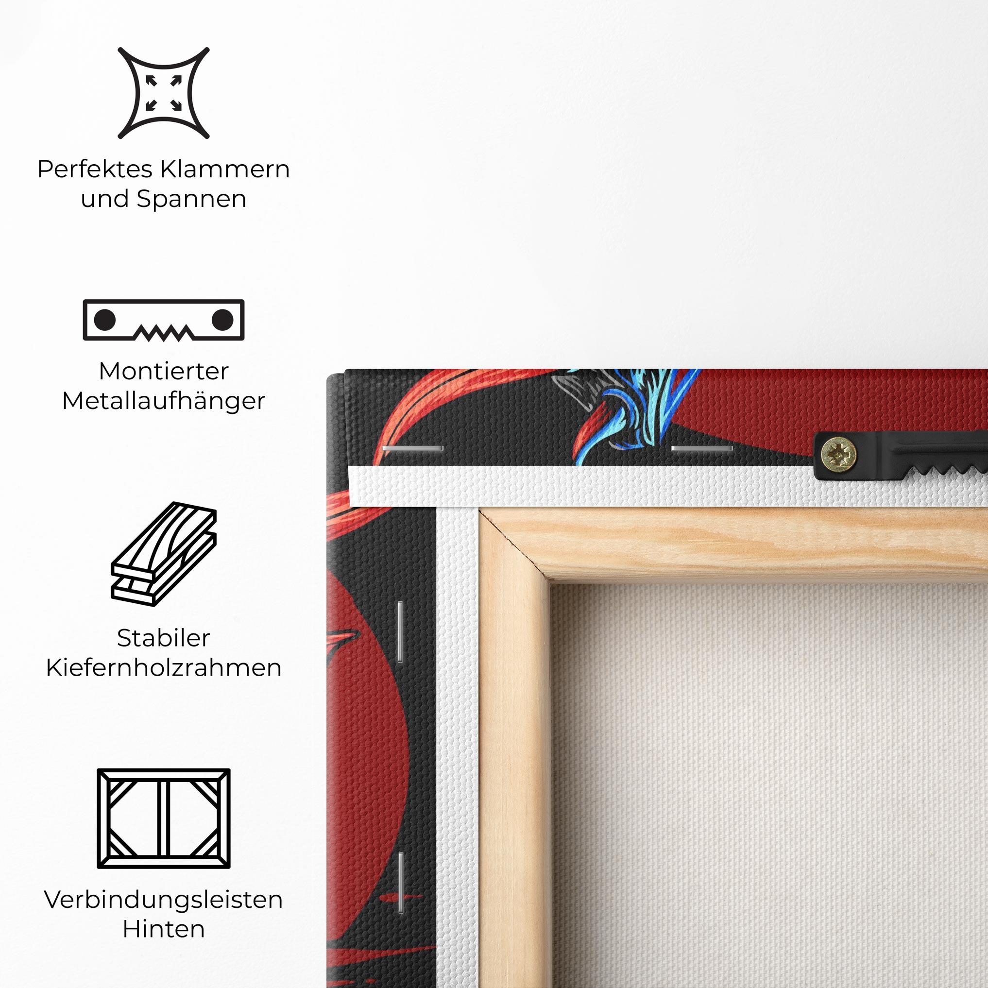 Leinwandbild Japanese Mask mockup 5