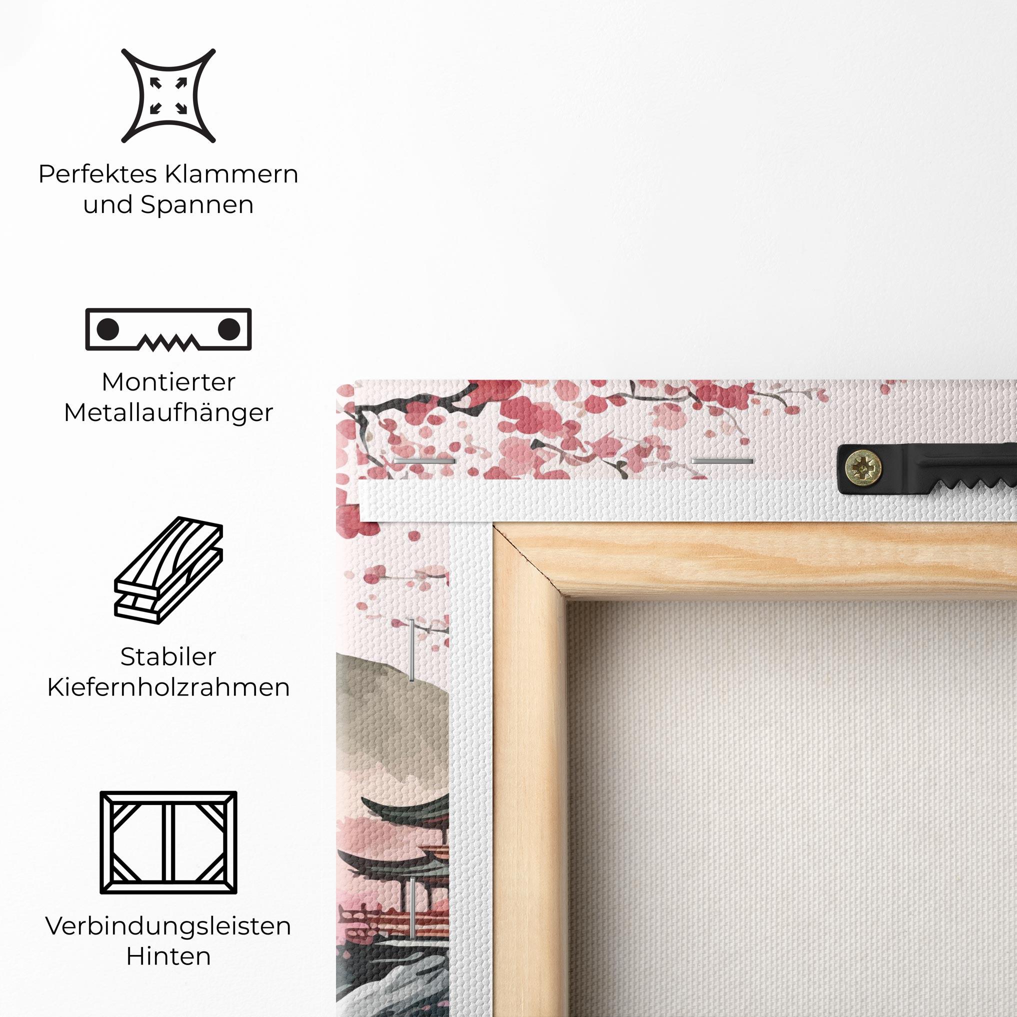 Leinwandbild Pink Asian View mockup 5