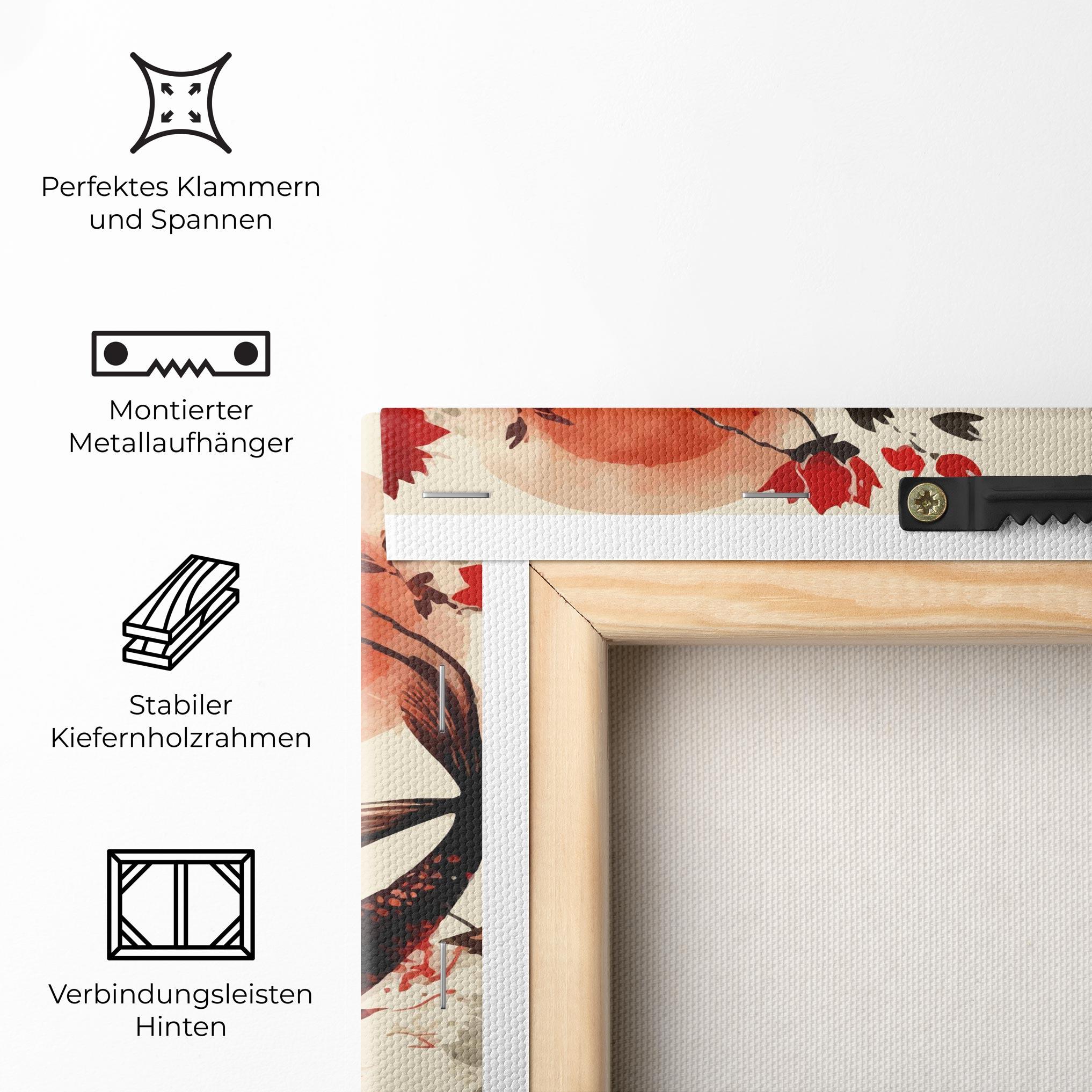 Leinwandbild Sunset Red Flower mockup 5