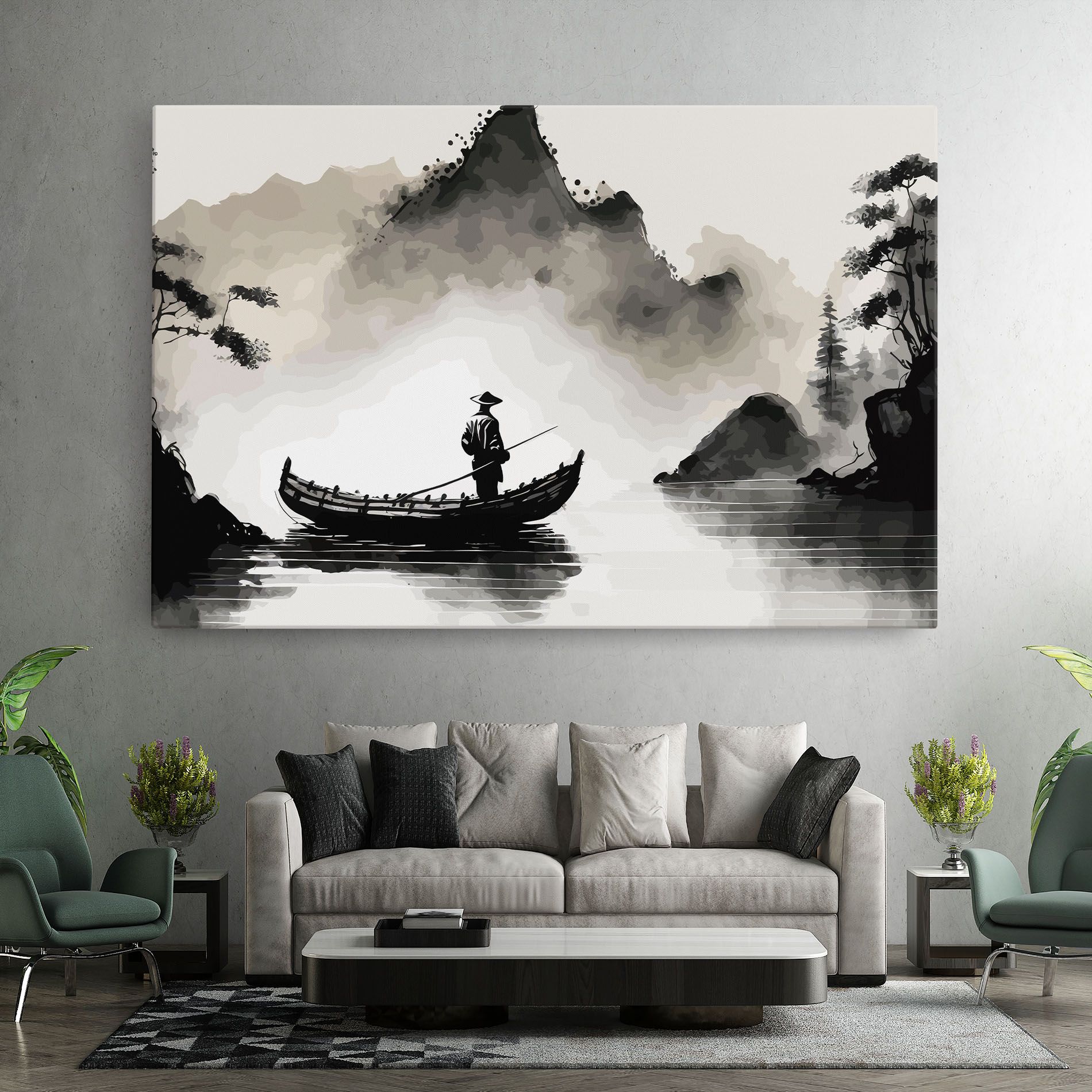 Black Ink Boat mockup 7