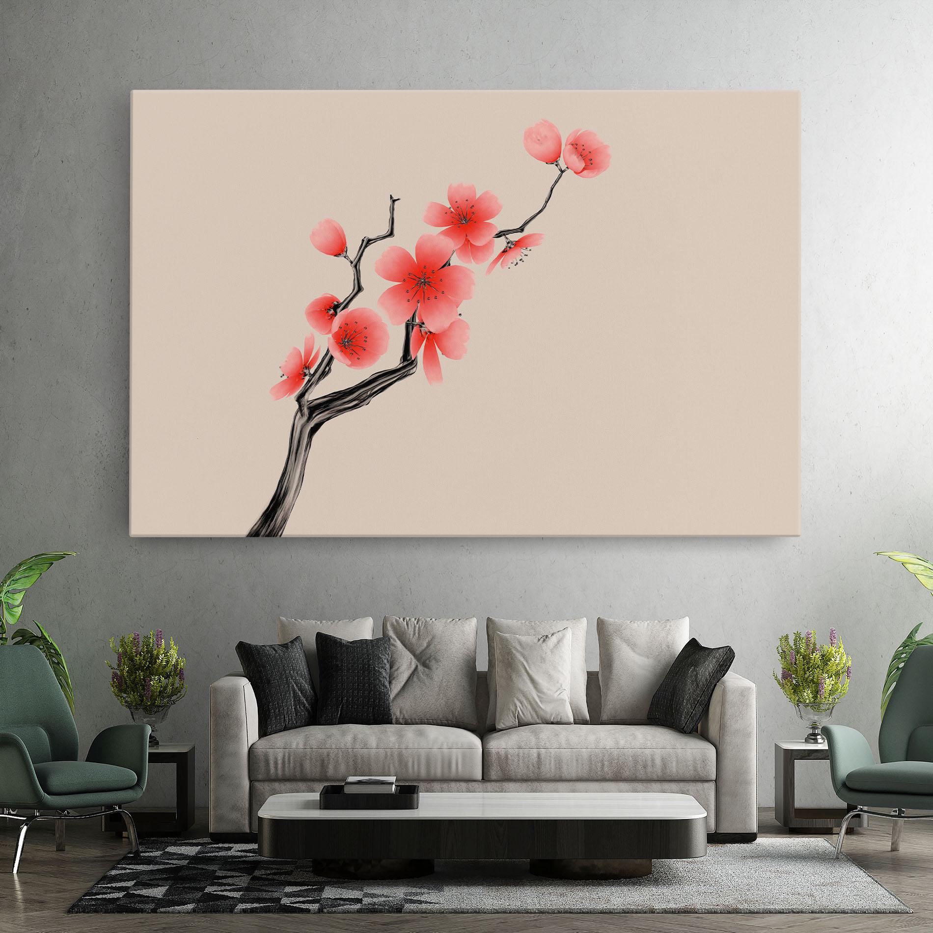 Leinwandbild Chinese Plum Blossom mockup 7