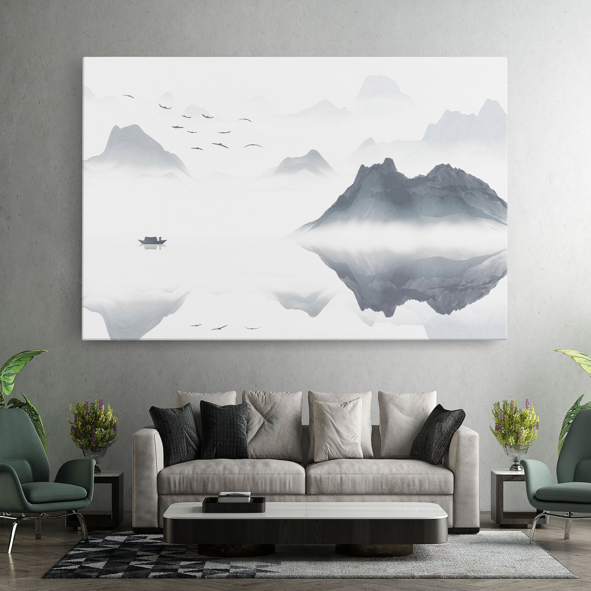 Chinese Style Mountains mockup 7