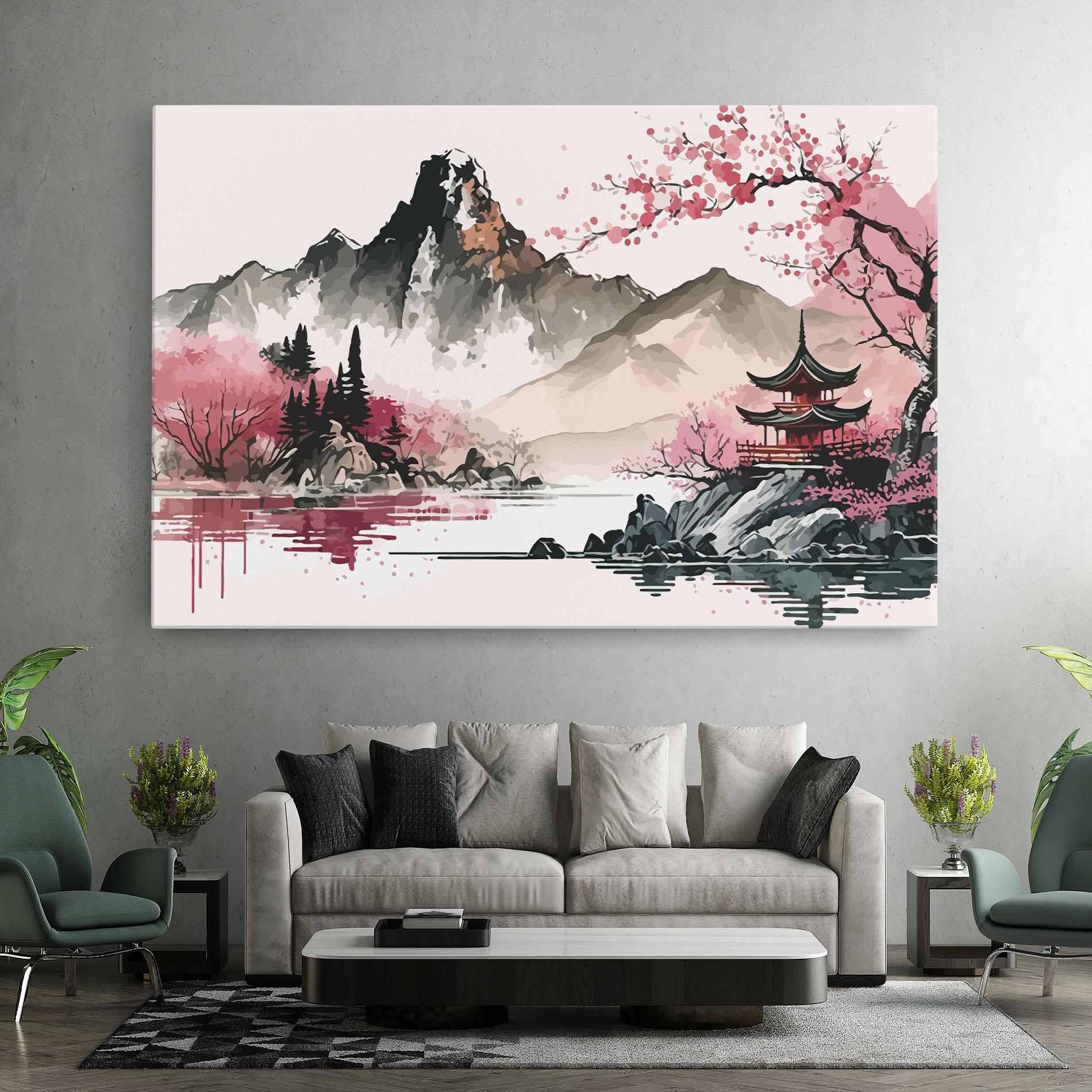 Leinwandbild Pink Asian View mockup 7