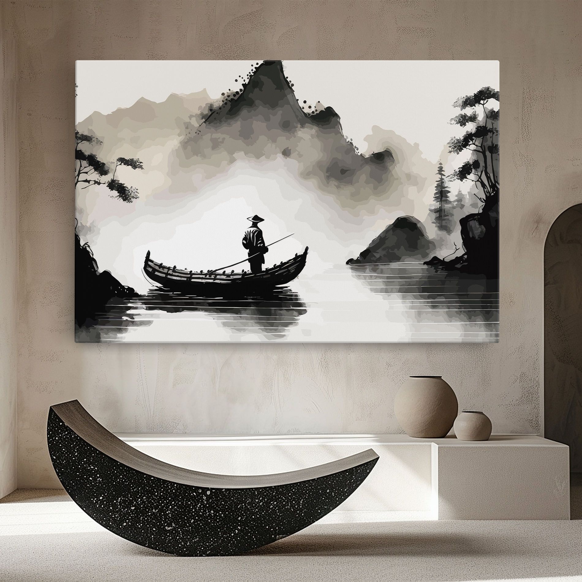 Black Ink Boat mockup 8