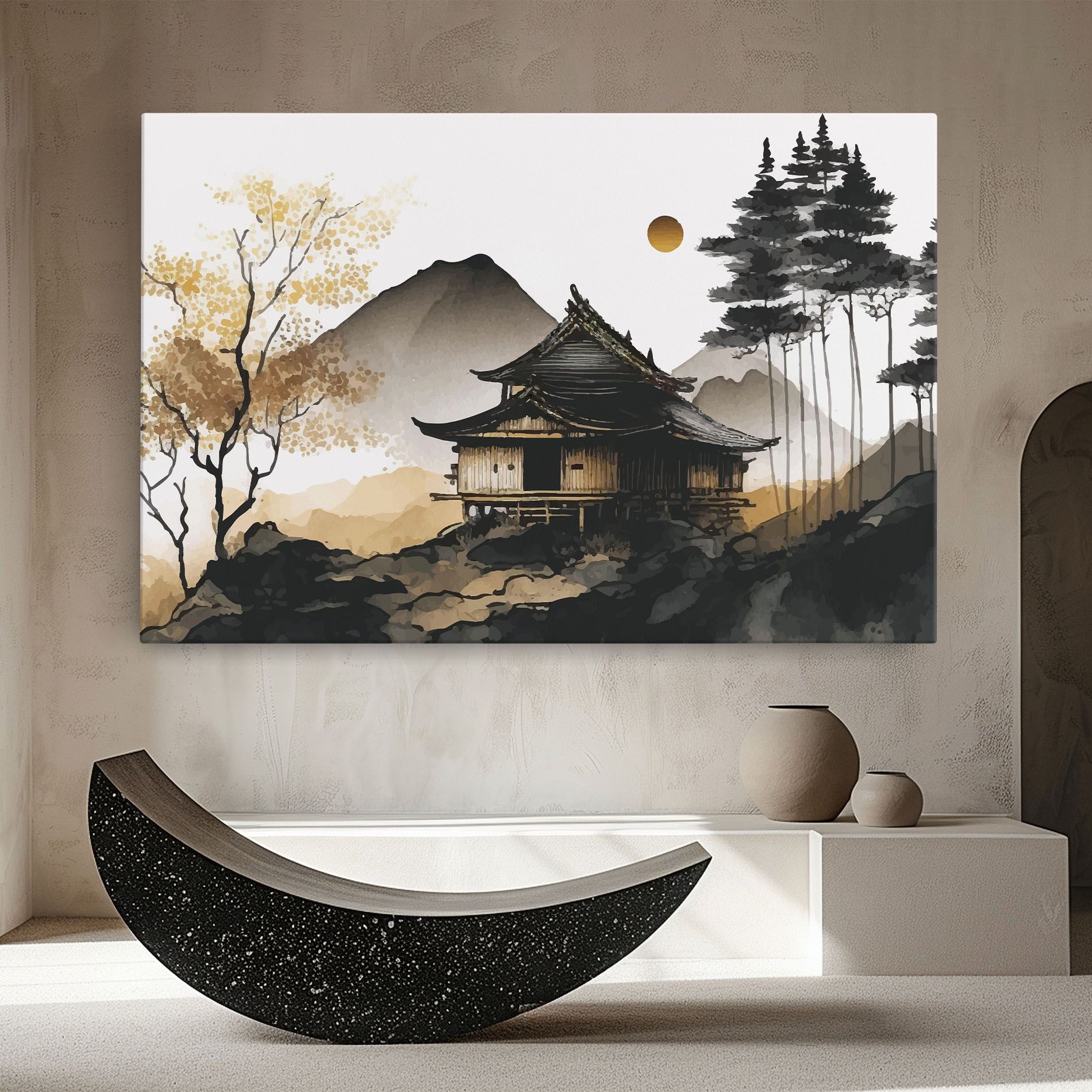Gold Japanese Temple mockup 8